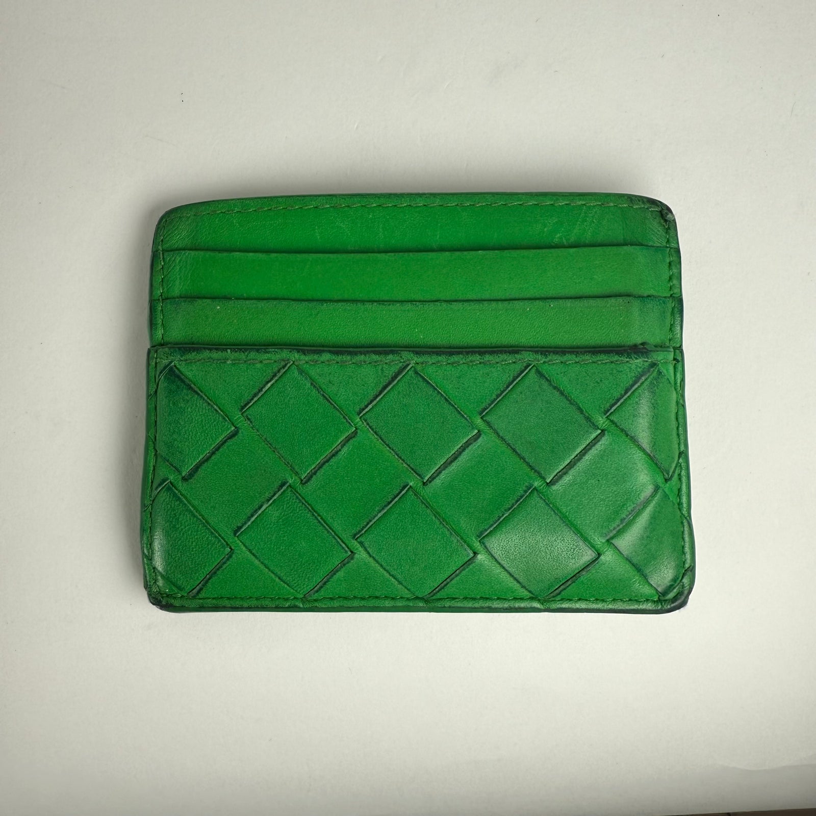 Bottega Veneta Green Quilted Cardholder