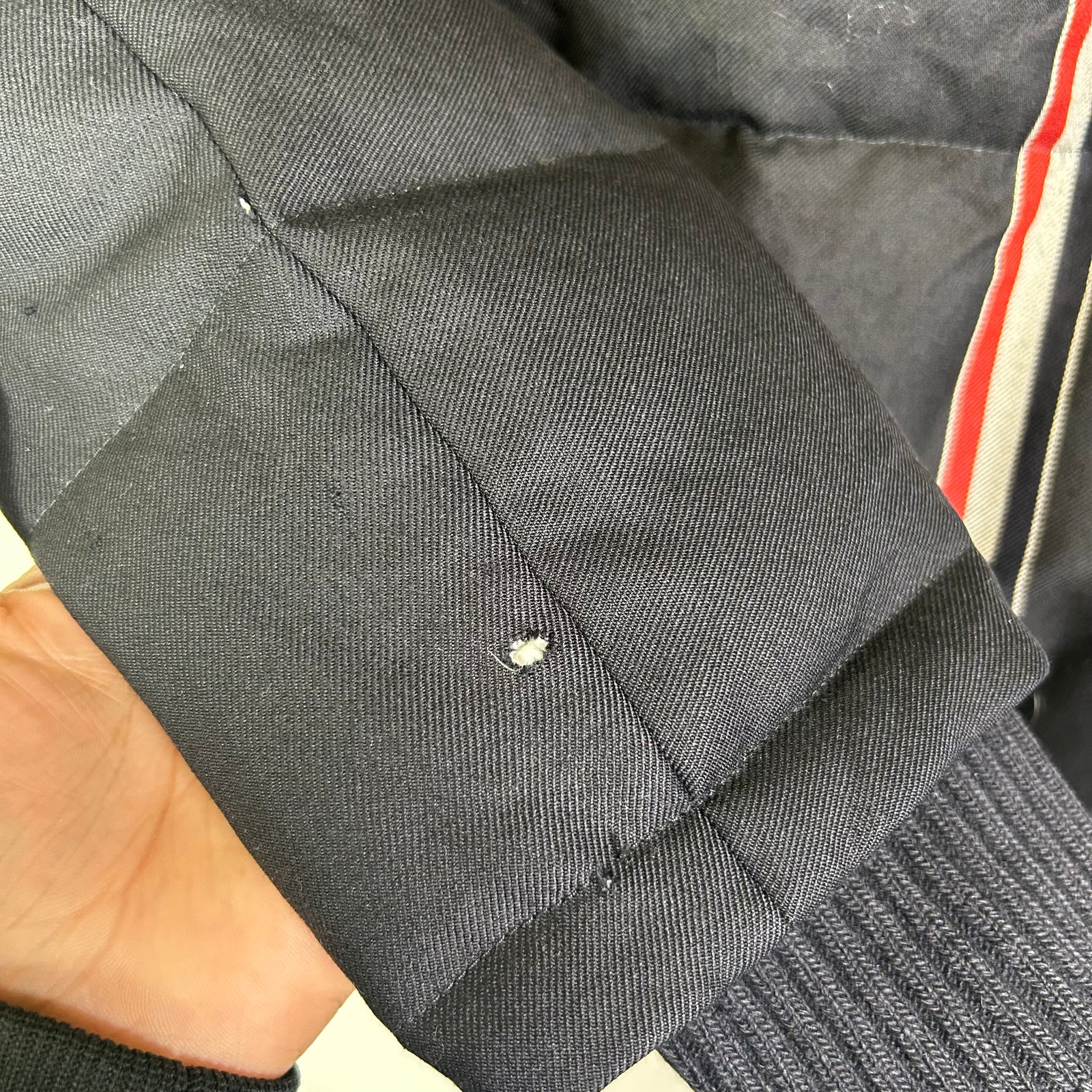 Thom Browne Navy Down Bomber Puffer Jacket Size 3