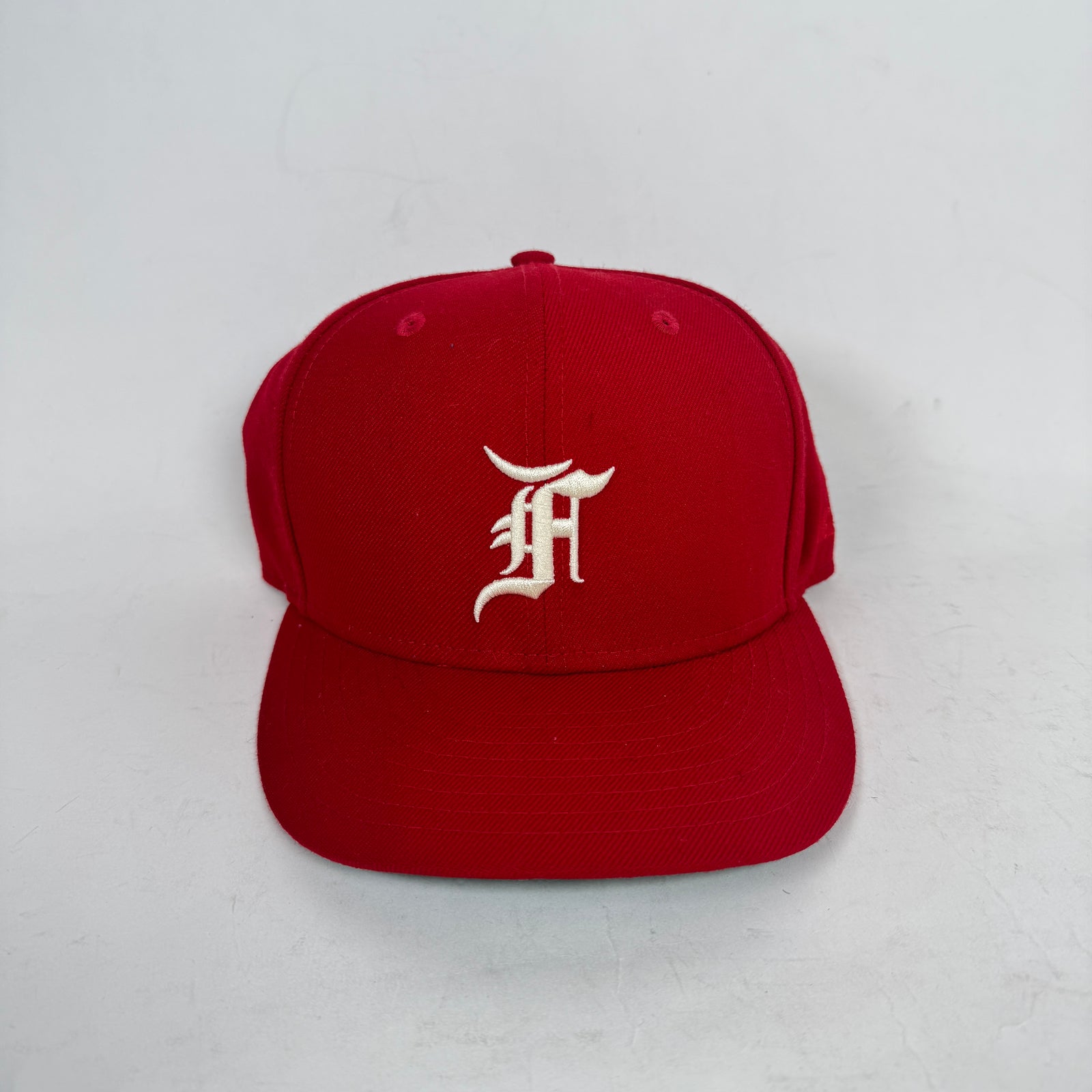 Fear of God x New Era Red Fitted Cap Size 7 1/8