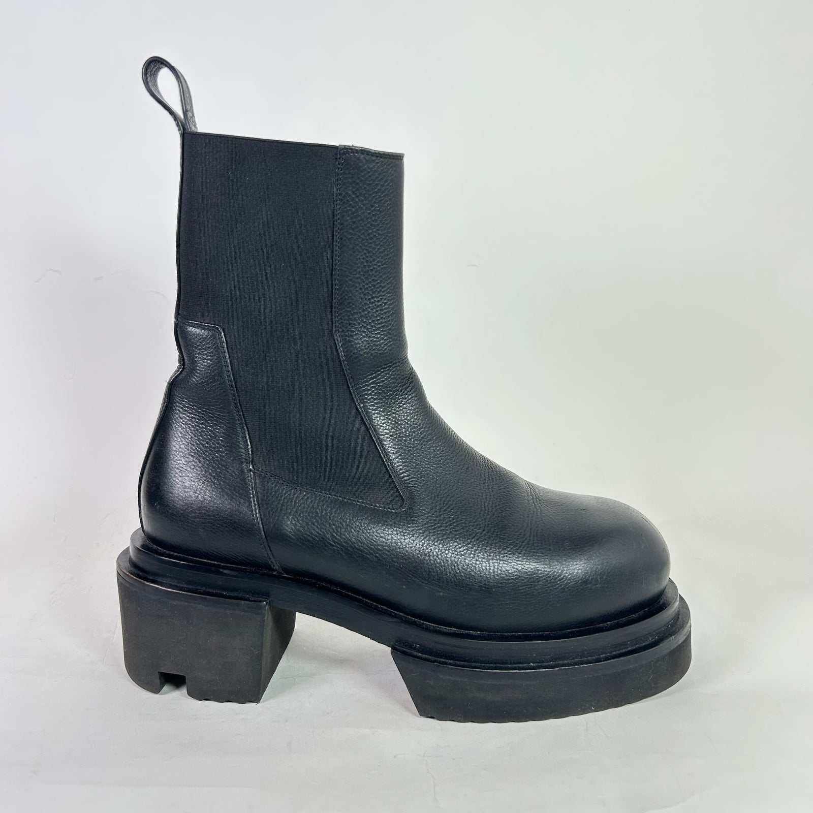 Rick Owens Black Bogun Beatle Boots Size 41