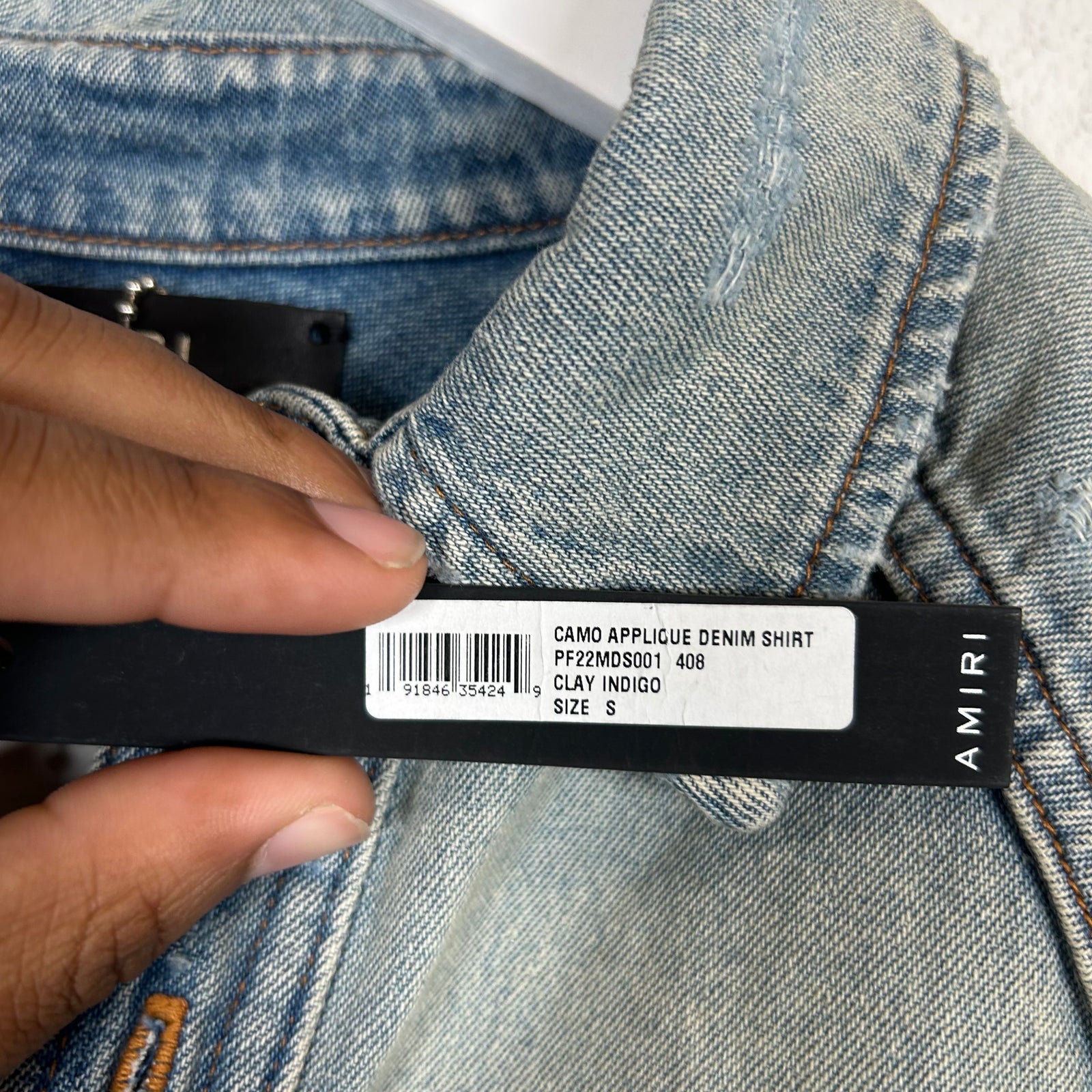 Amiri Denim Button-Up Shirt Size S