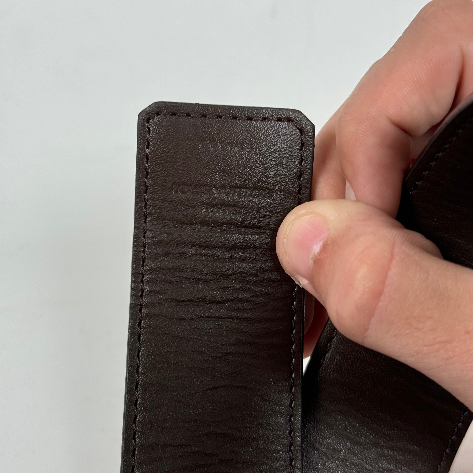 Louis Vuitton Damier Ebene 40mm Belt Size 95
