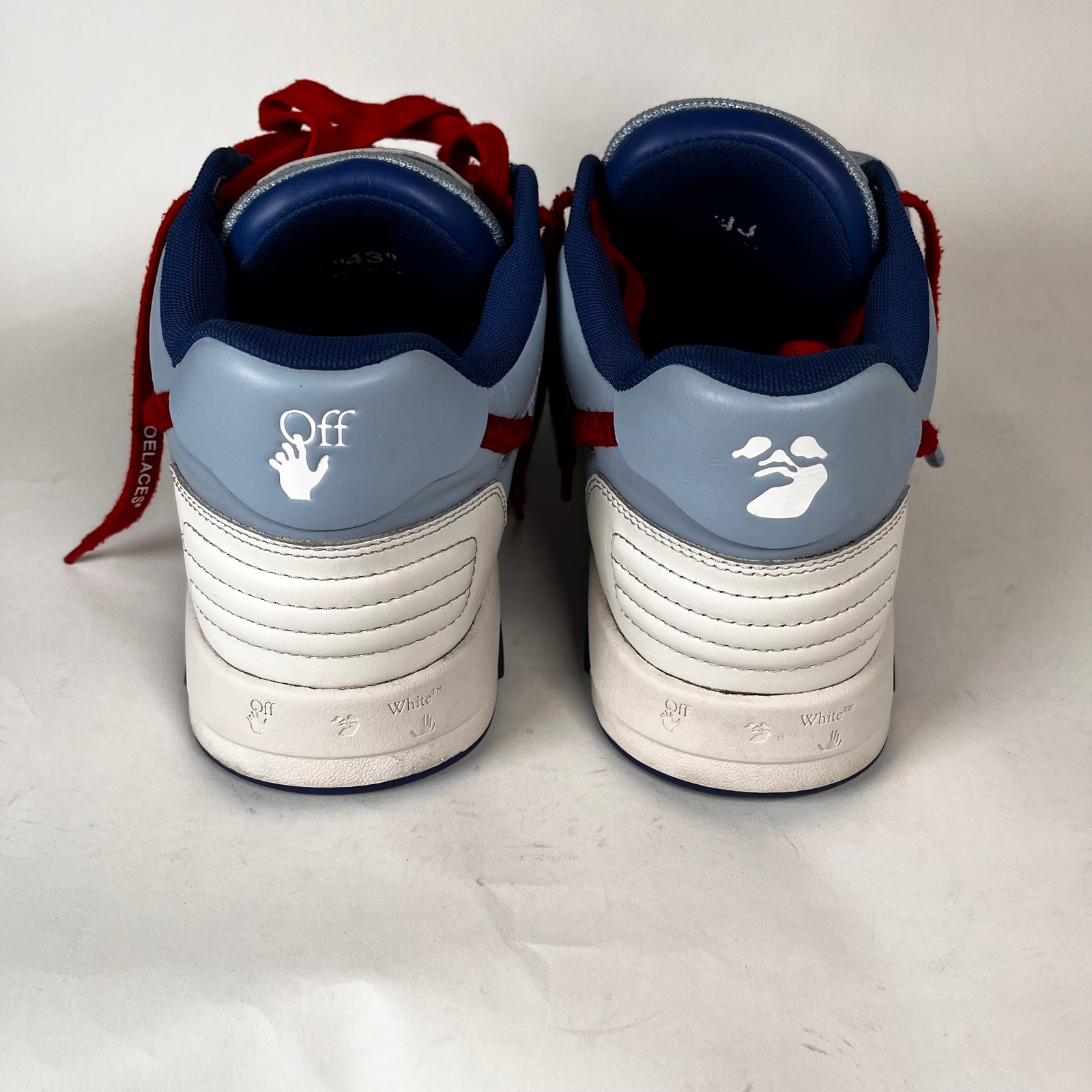 Off-White Blue/Red Out Of Office Sneakers Size 43