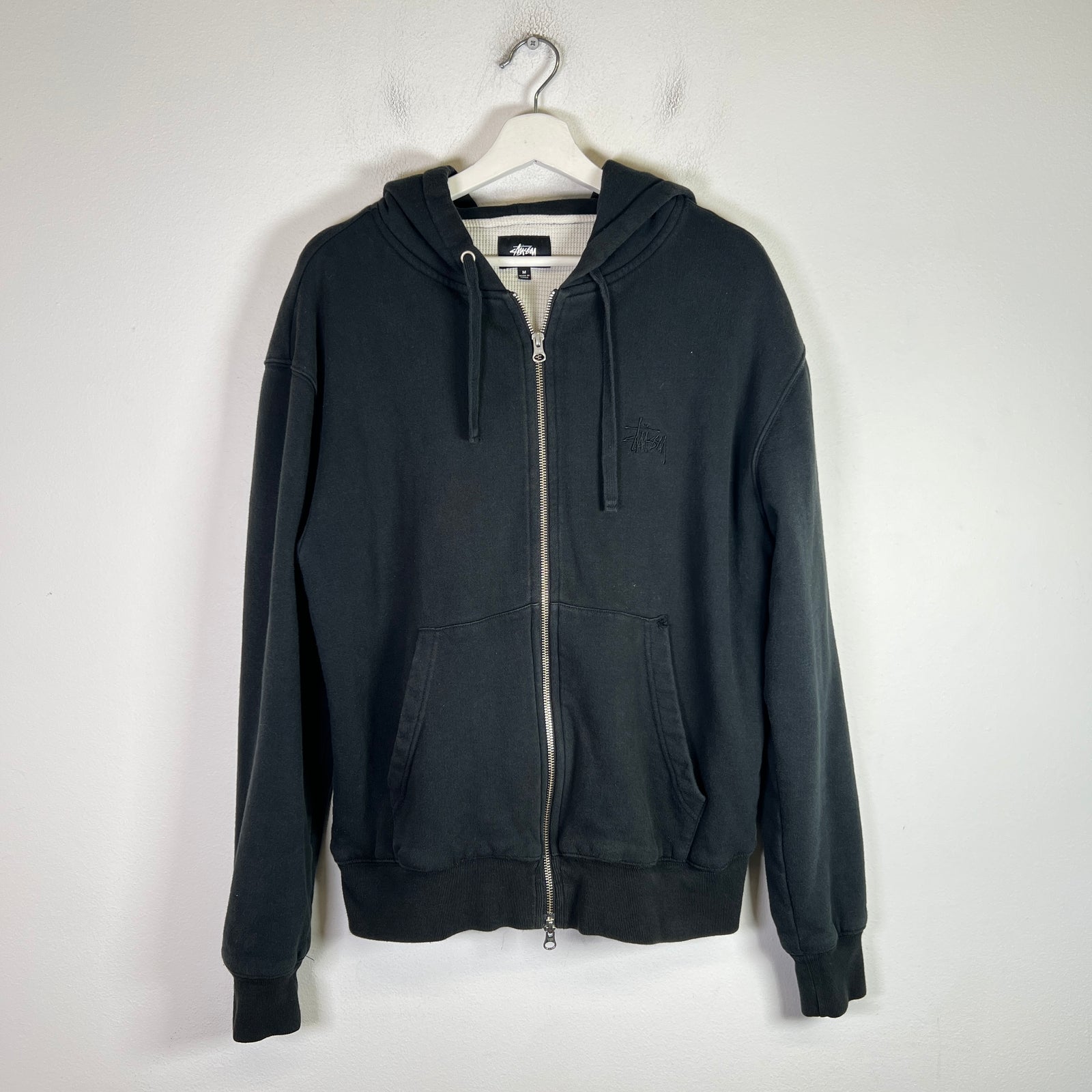 Stussy FW20 Thermal Lined Logo Zip-Up Hoodie