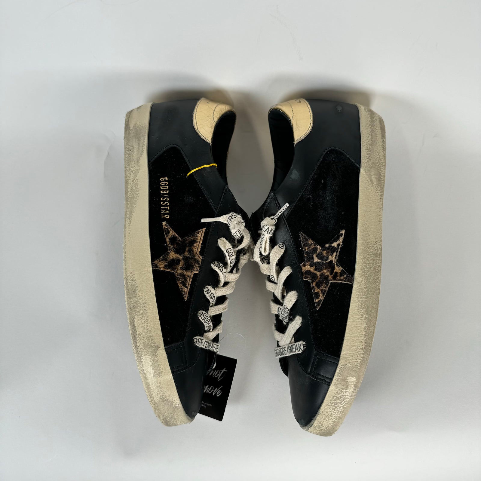Golden Goose Black Superstar Leather Sneakers Size 41