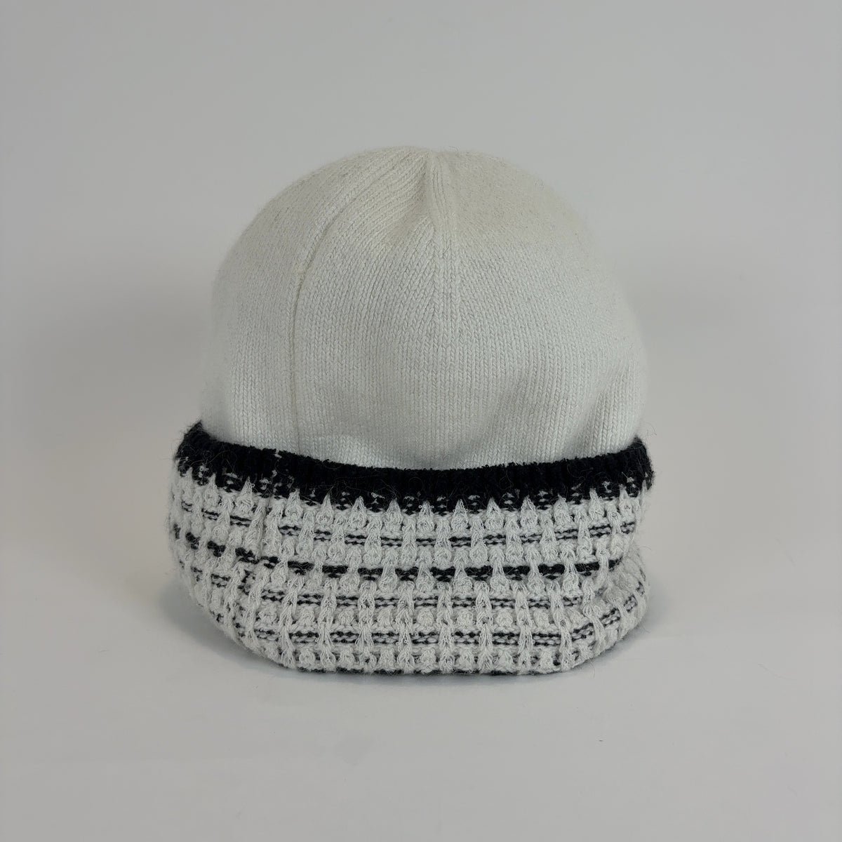 Chanel Wool Tweed Logo Beanie Hat