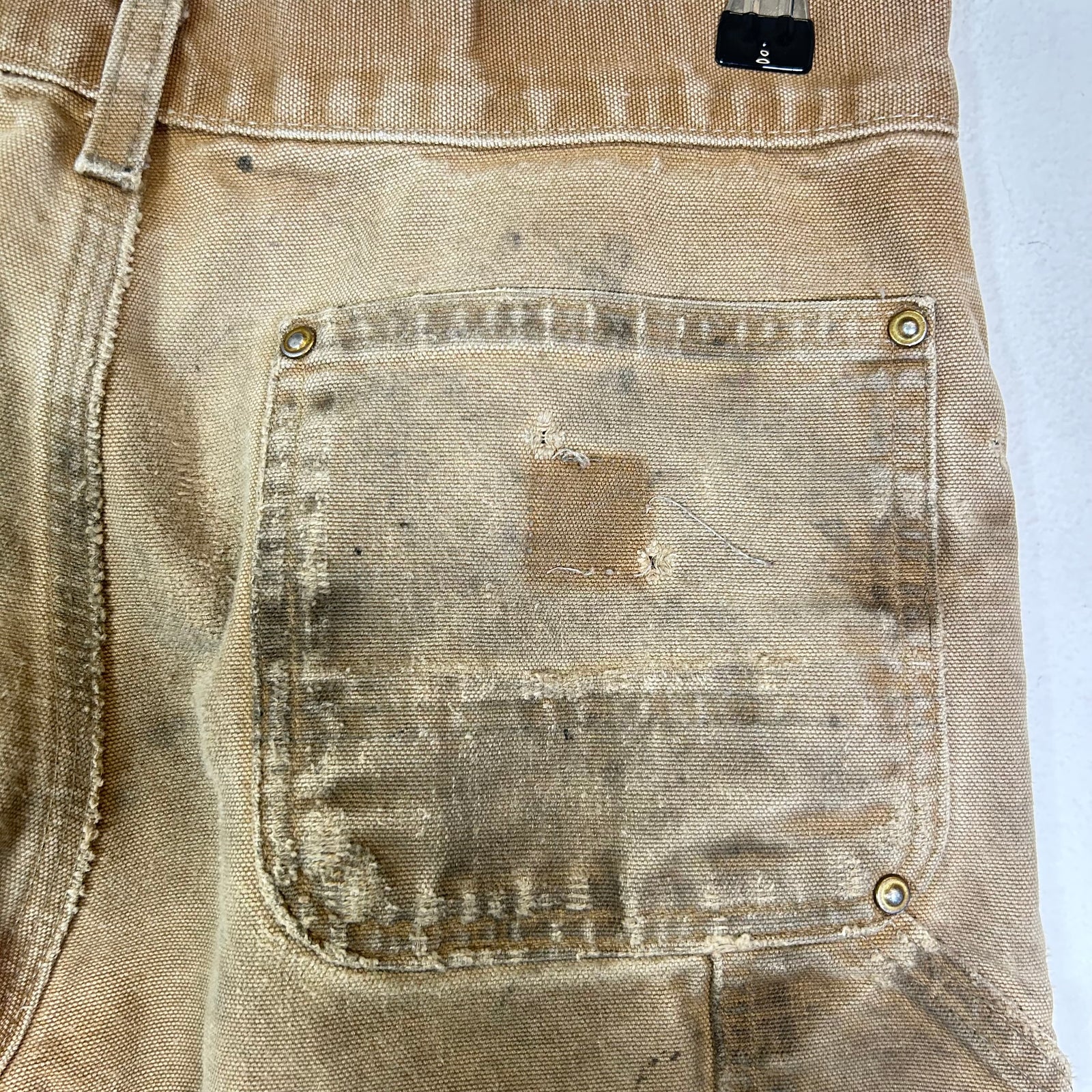 Carhartt Tan Thrashed Double Knee Carpenter Pants 002