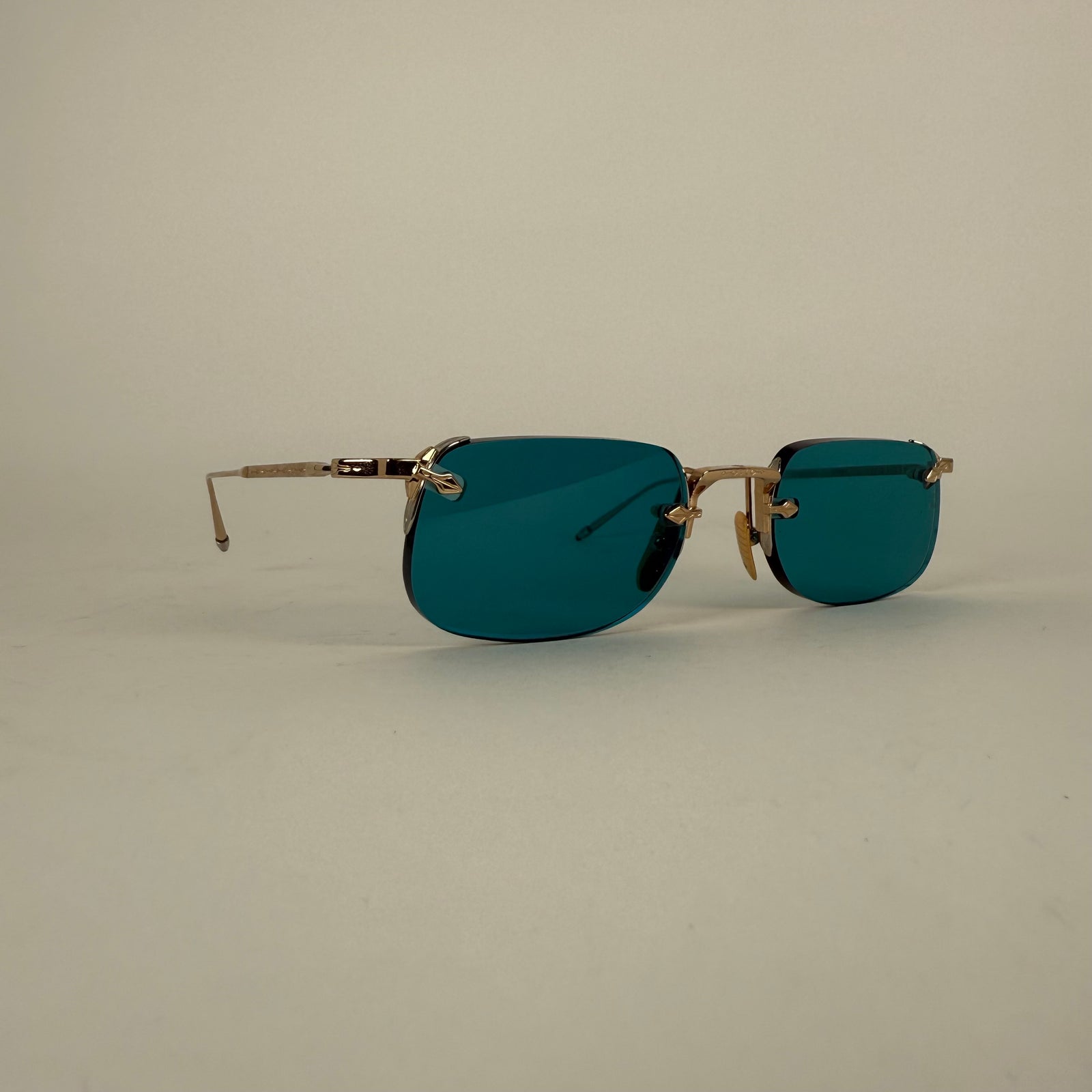 Jacques Marie Mage Titanium22 'Fonda' Gold Wire Frame Sunglasses