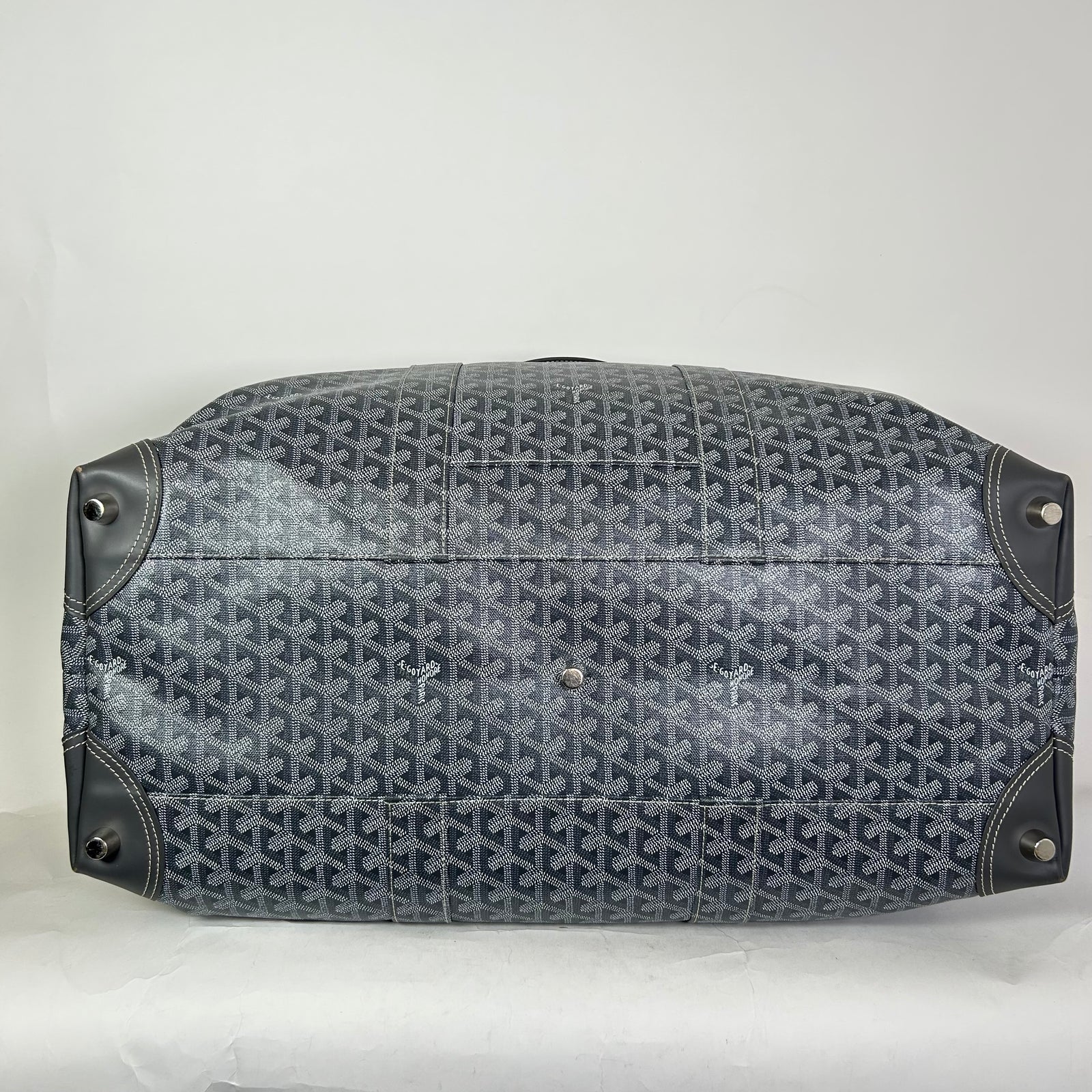 Goyard Grey Goyardine Boeing 55 Travel Duffle Bag