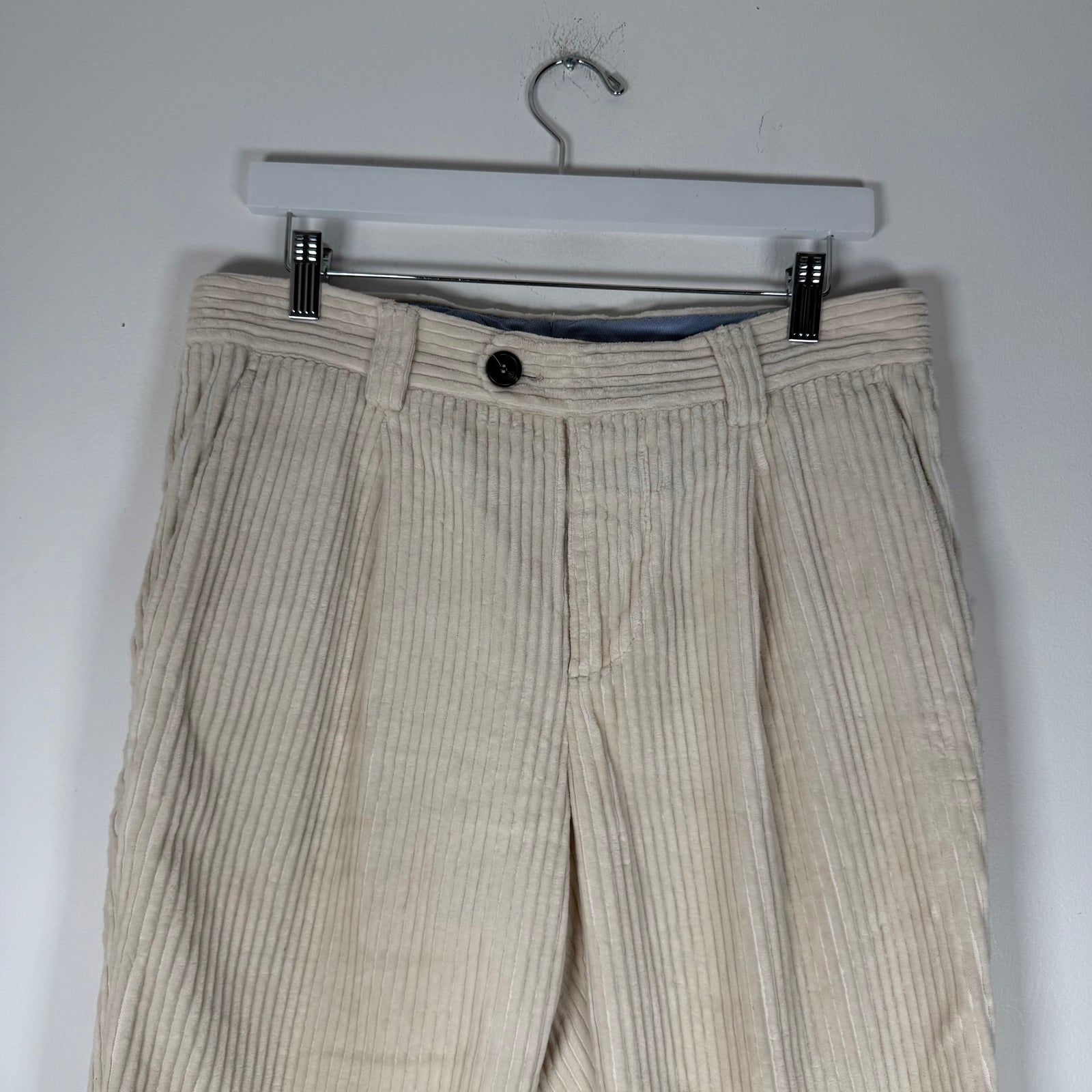 Brunello Cucinelli White Corduroy Slacks Size 31