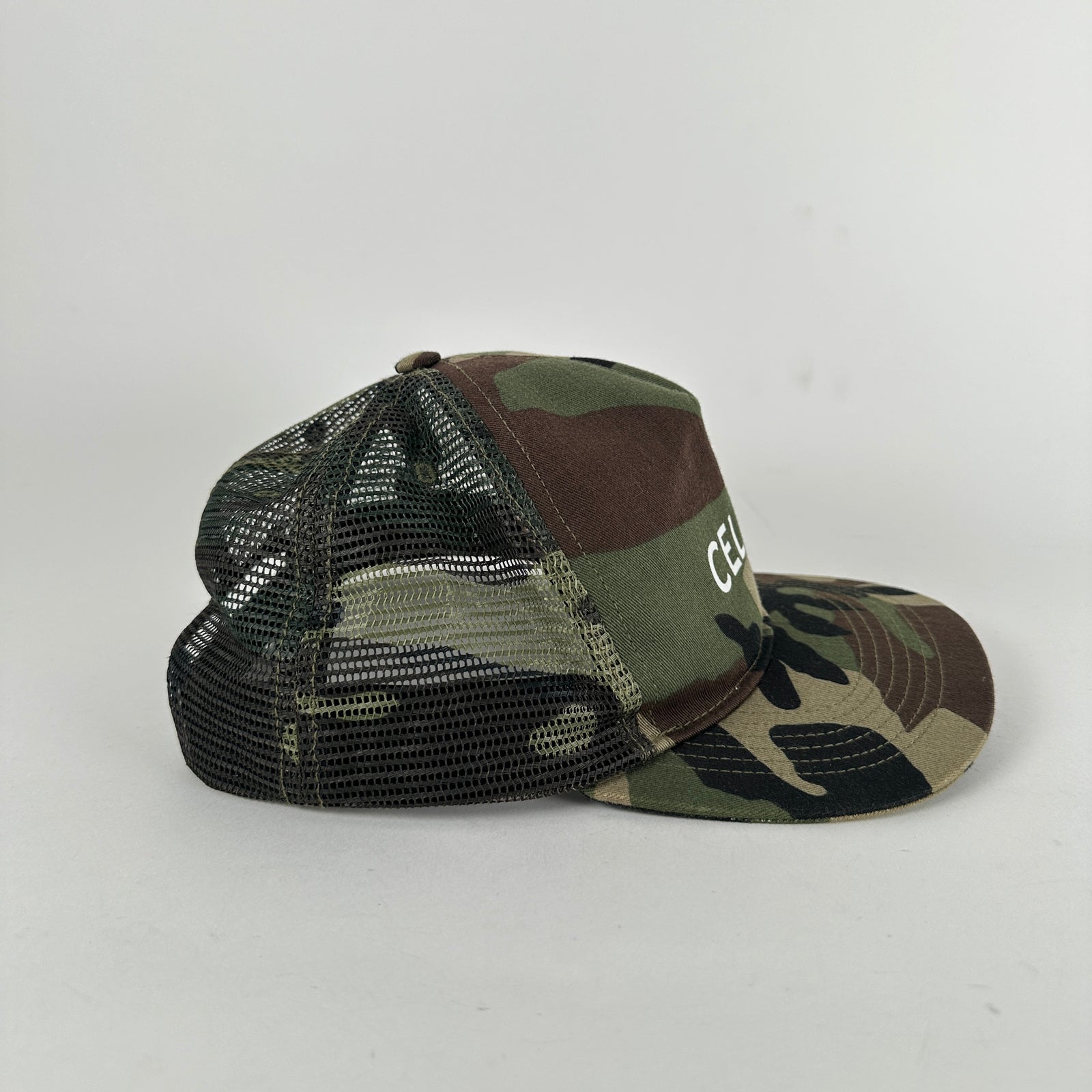 Celine Camo Logo Trucker Hat Size M