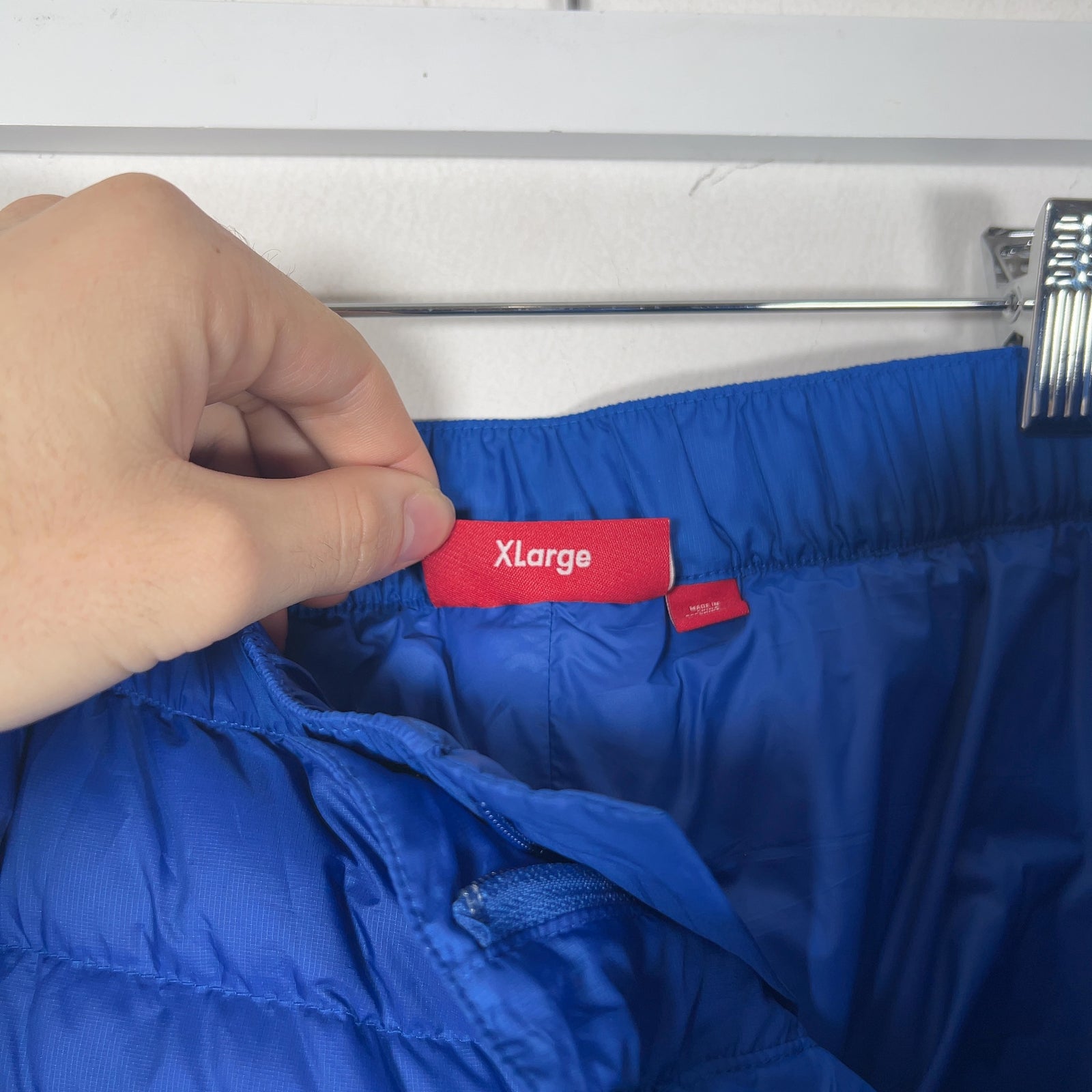 Supreme Blue Micro Puffer Sweatpants