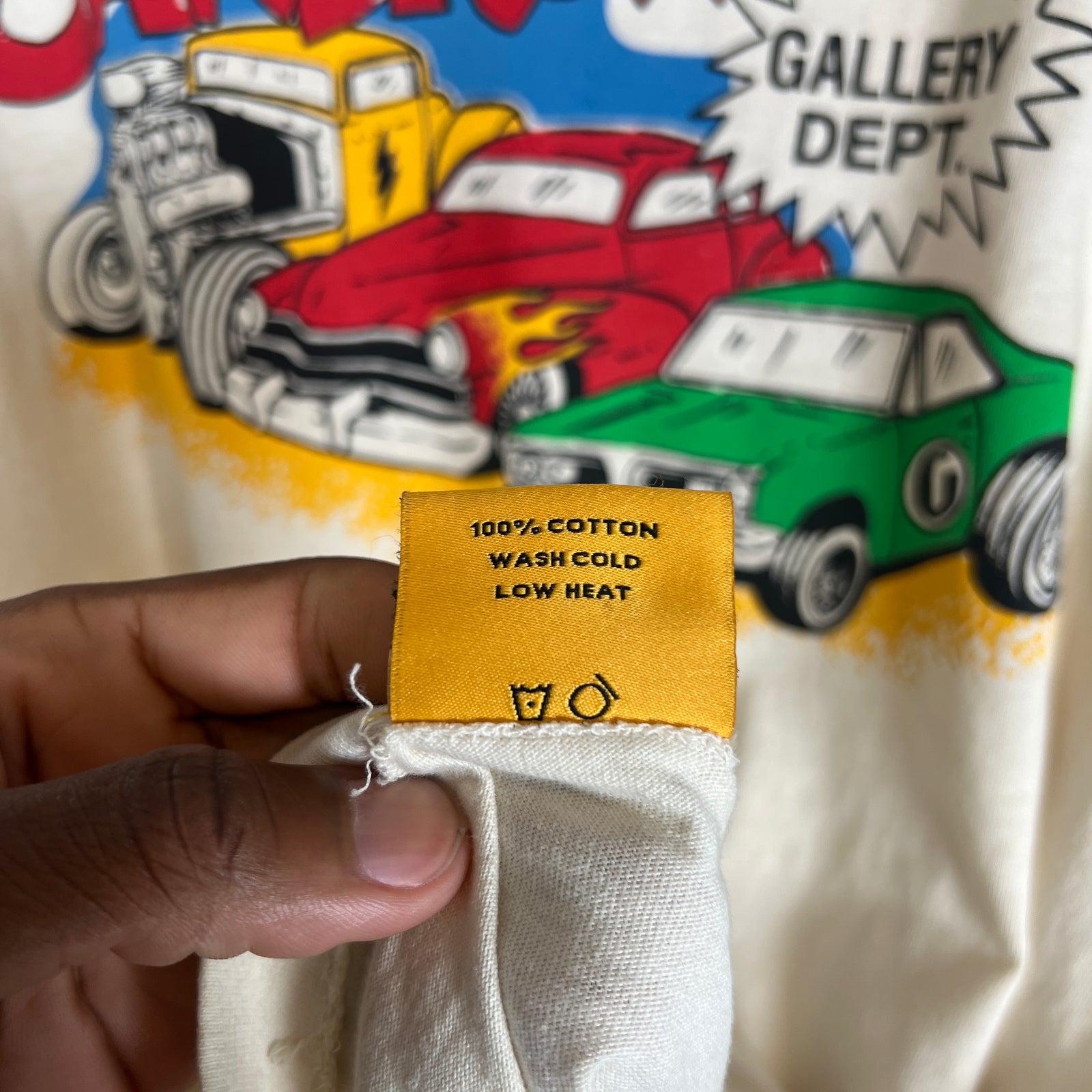Gallery Dept Cream Venice Car Show T-Shirt Size L