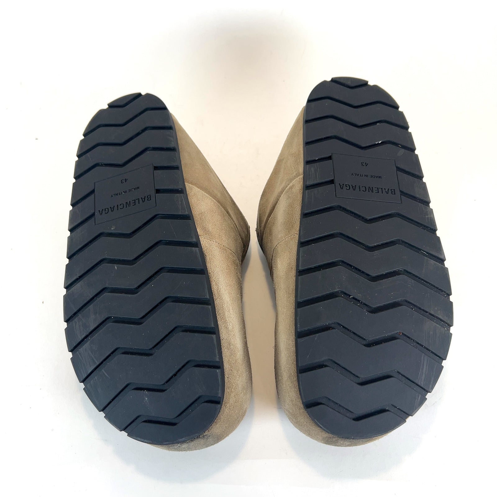 Balenciaga Worn Out Suede Dumbo Mules