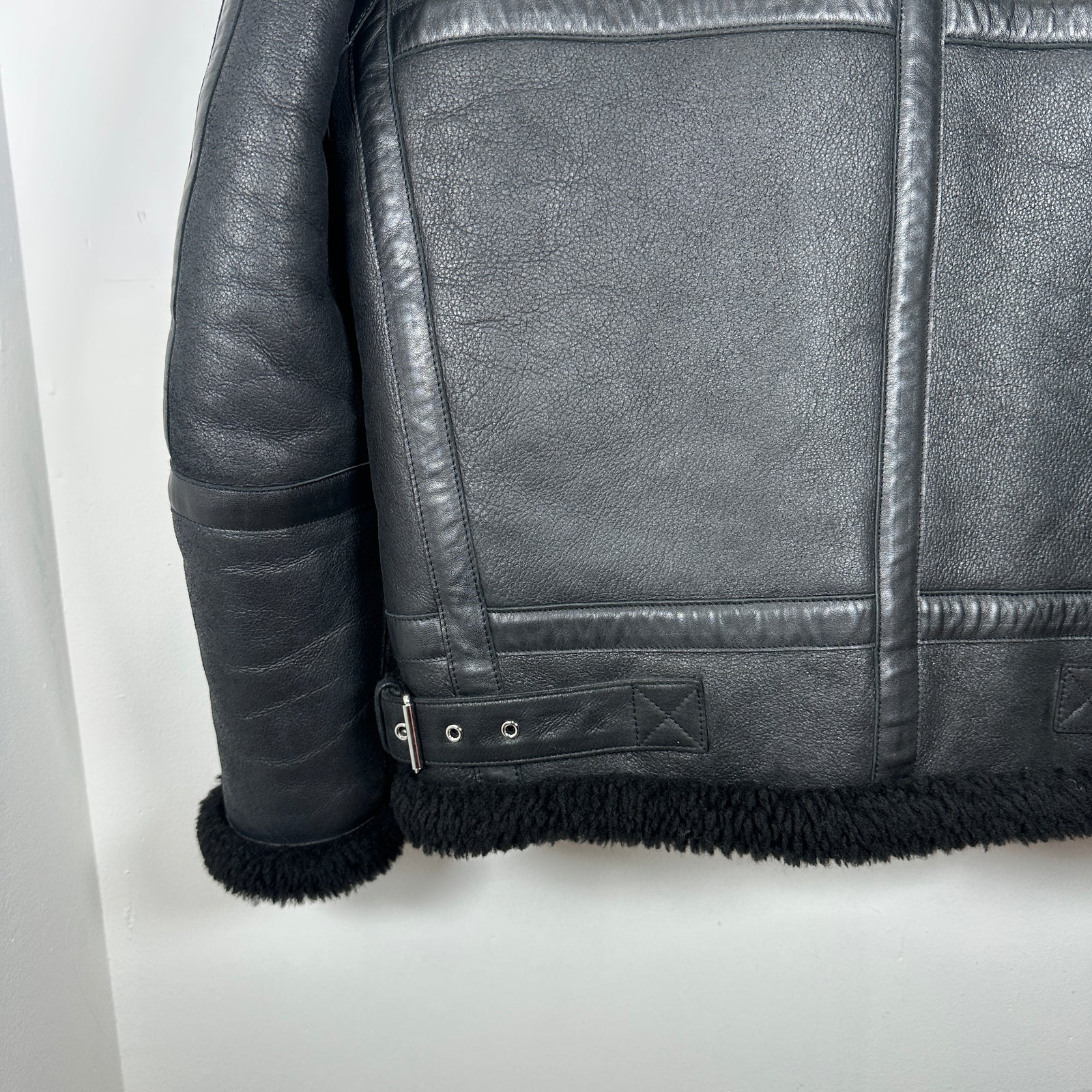Acne Sherling Flight Jacket Size 48