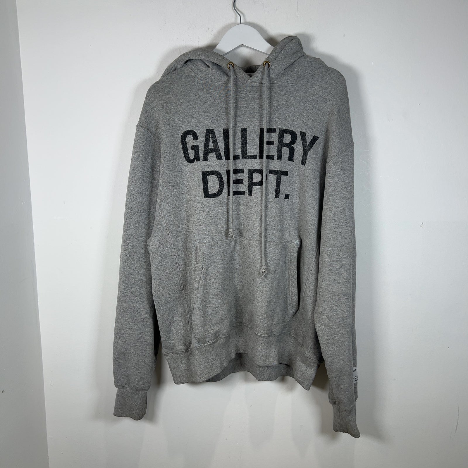 Gallery Dept Spell Out Logo Grey Hoodie