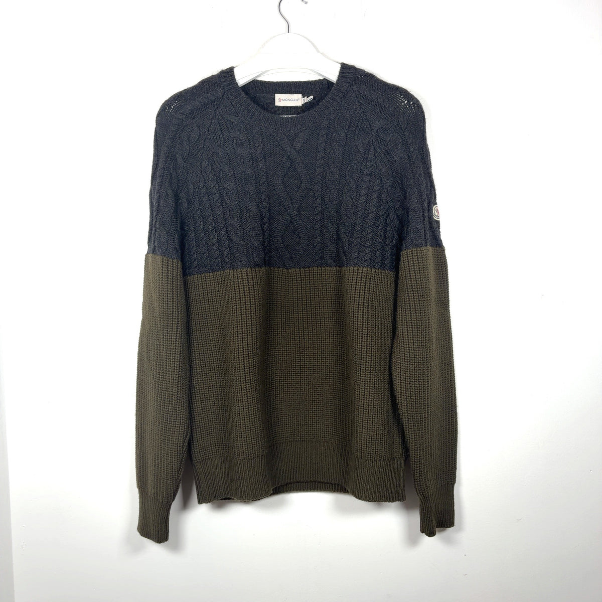 Moncler Cable Knit Logo Patch Sweater