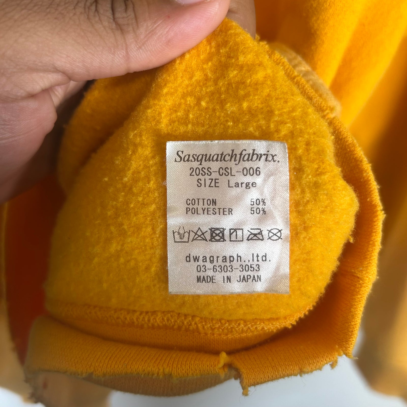 Sasquatchfabrix Yellow Herahera Sweatshirt Size L