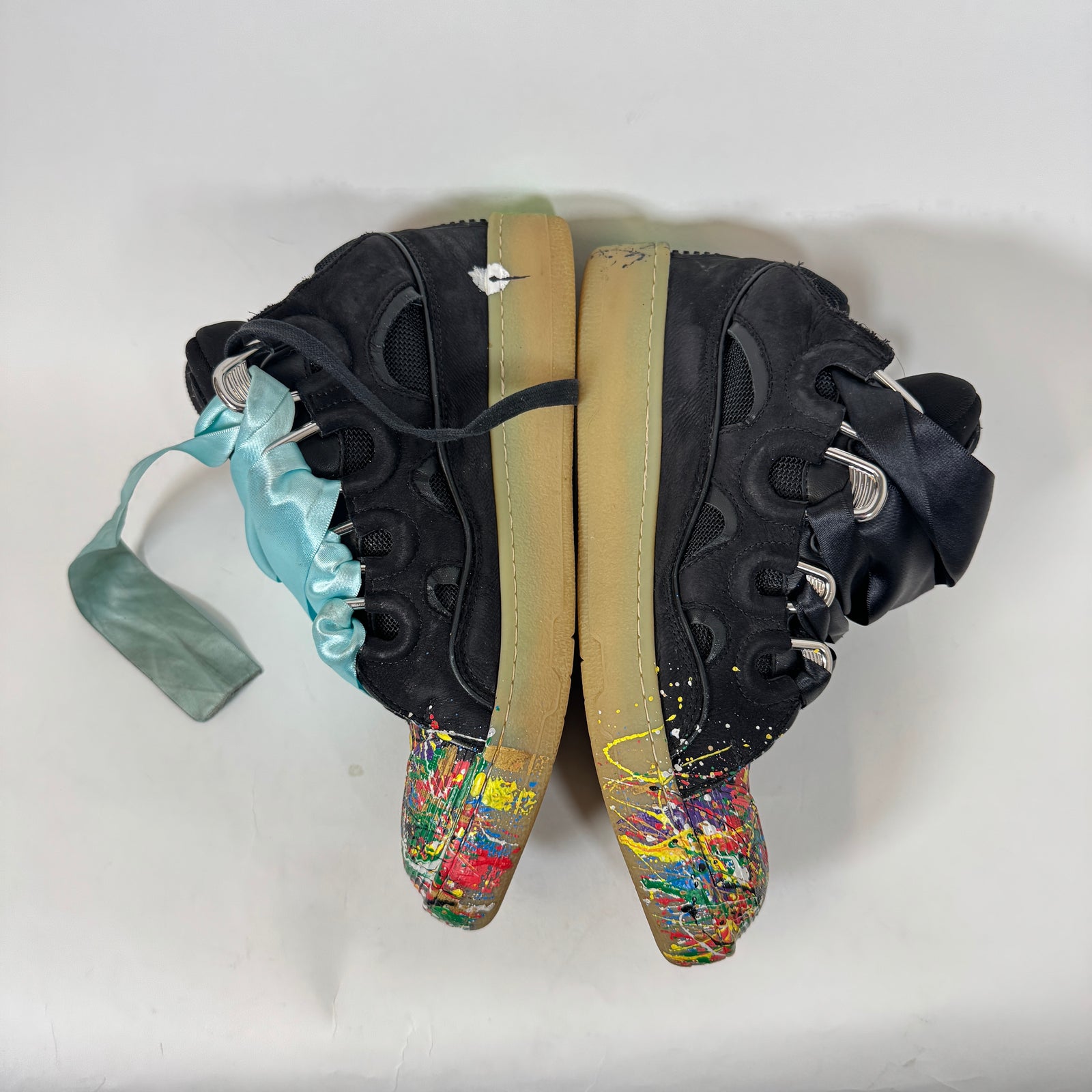 Lanvin x Gallery Dept Black Paint Splatter Curb Sneaker Size 41