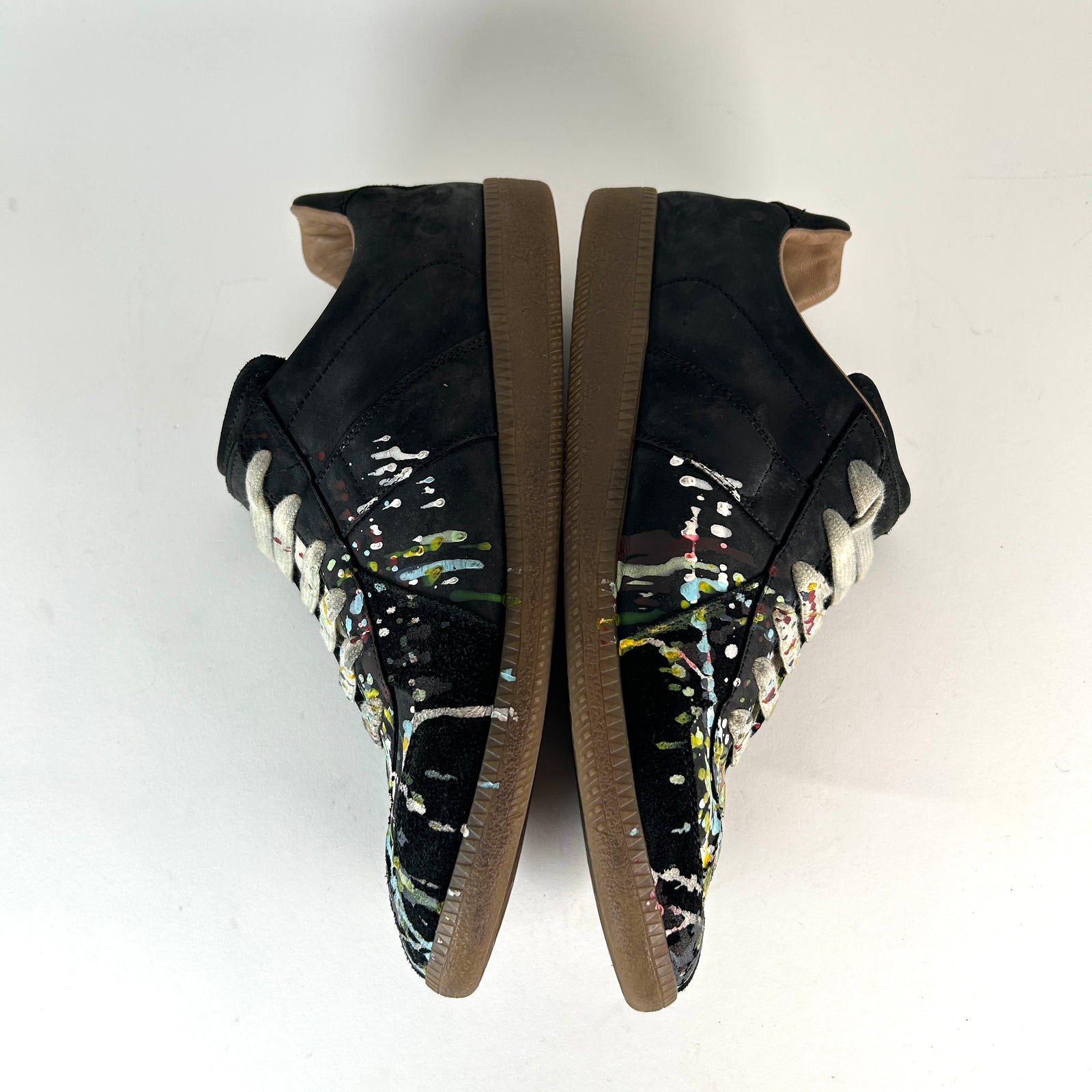 Maison Margiela Black Paint Splatter Gat Size 41