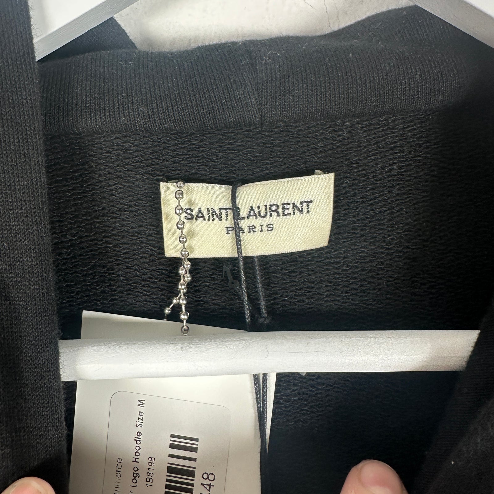 Saint Laurent ' Spell-Out' Logo Hoodie Size M
