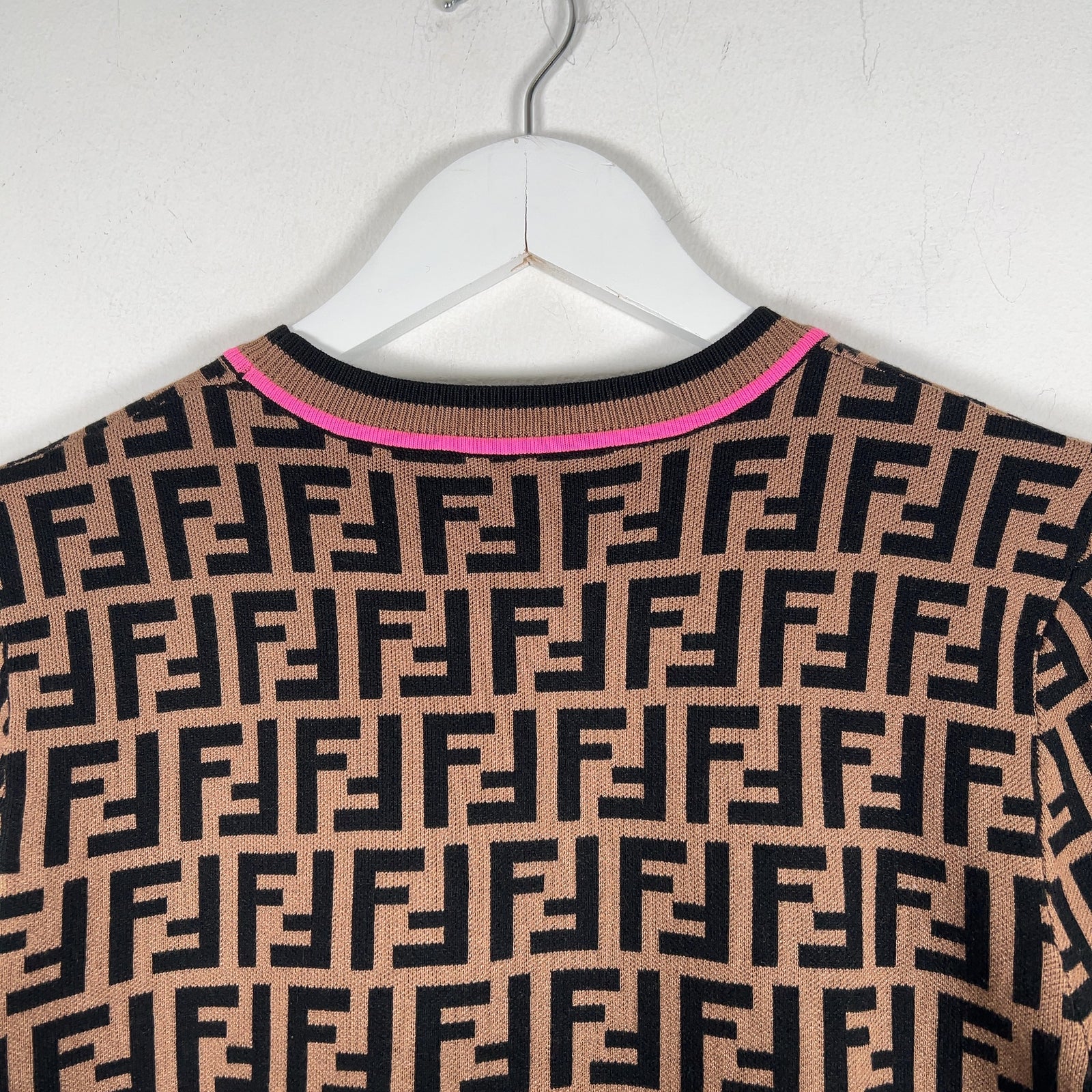 Fendi Intarisa Knit All Over Print T-Shirt Size M