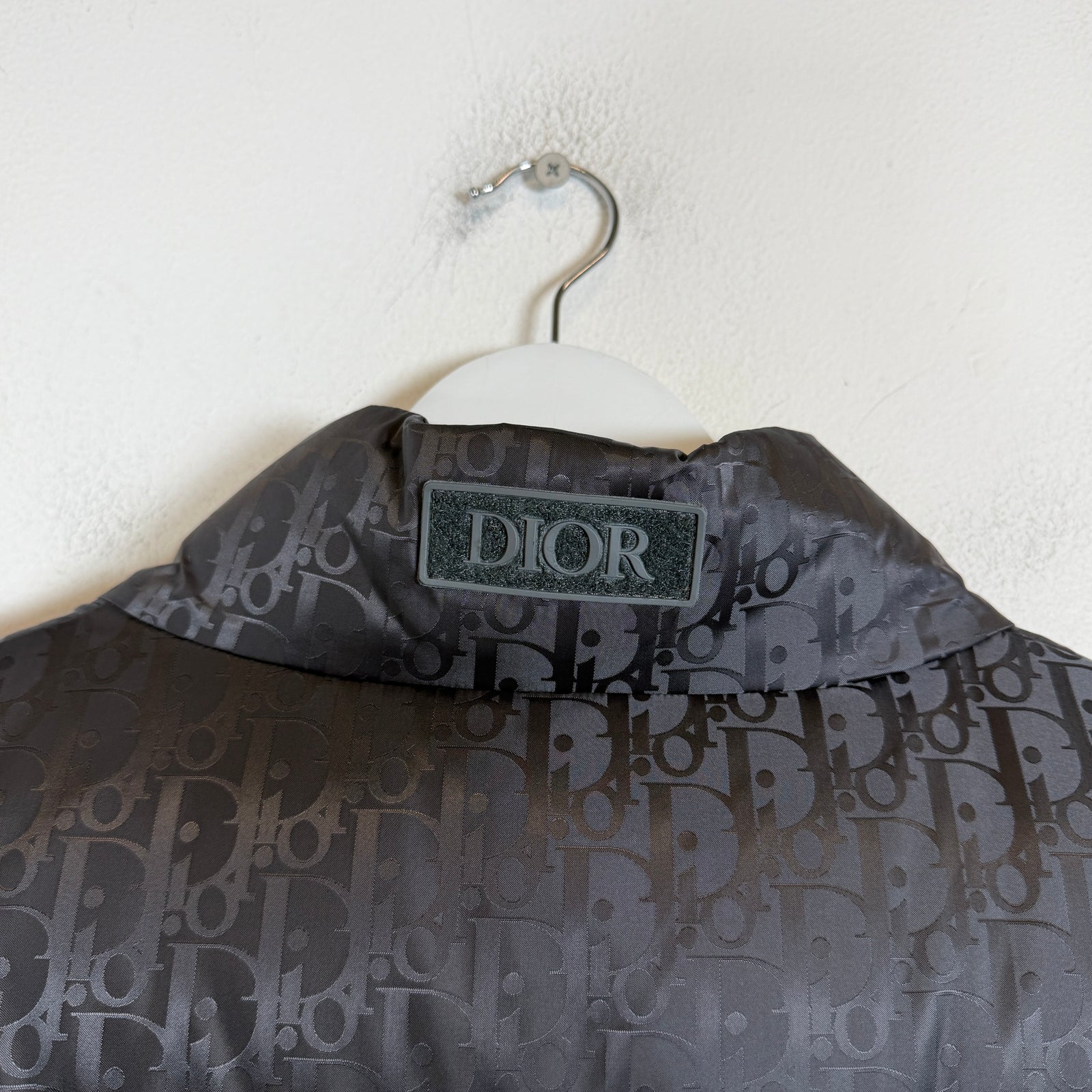 Dior Dark Grey Oblique Puffer Vest Size 56