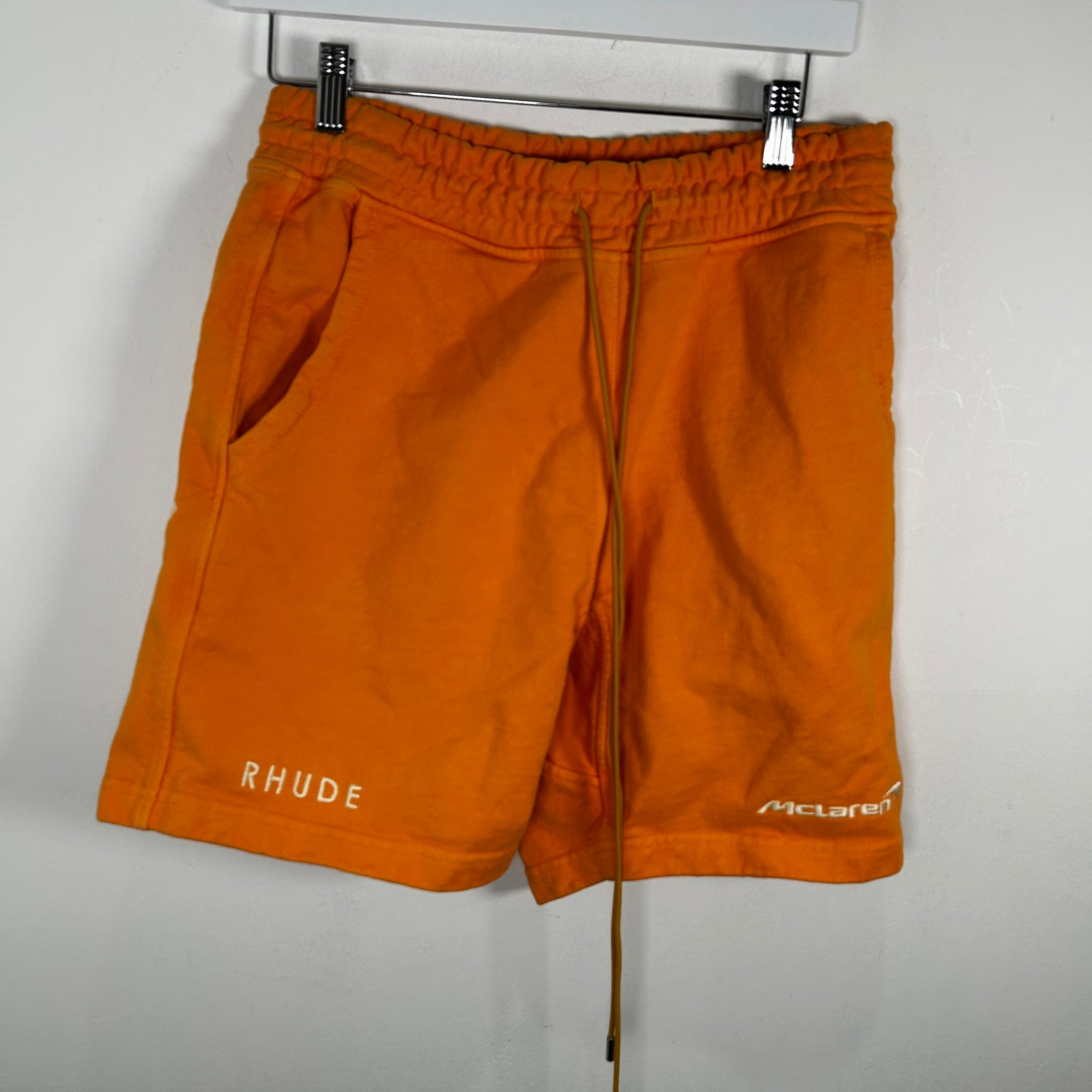 Rhude x McLaren Orange Logo Shorts Size S