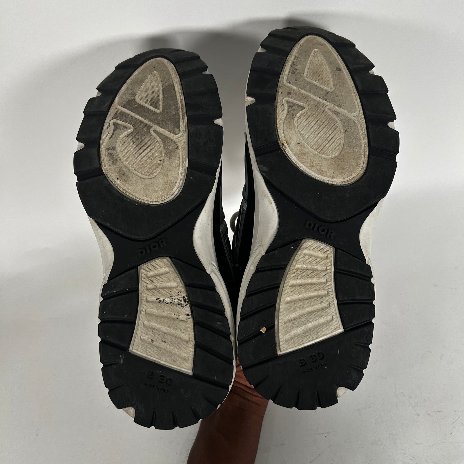 Dior B30 Black/Silver Low-Top Sneaker Size 42
