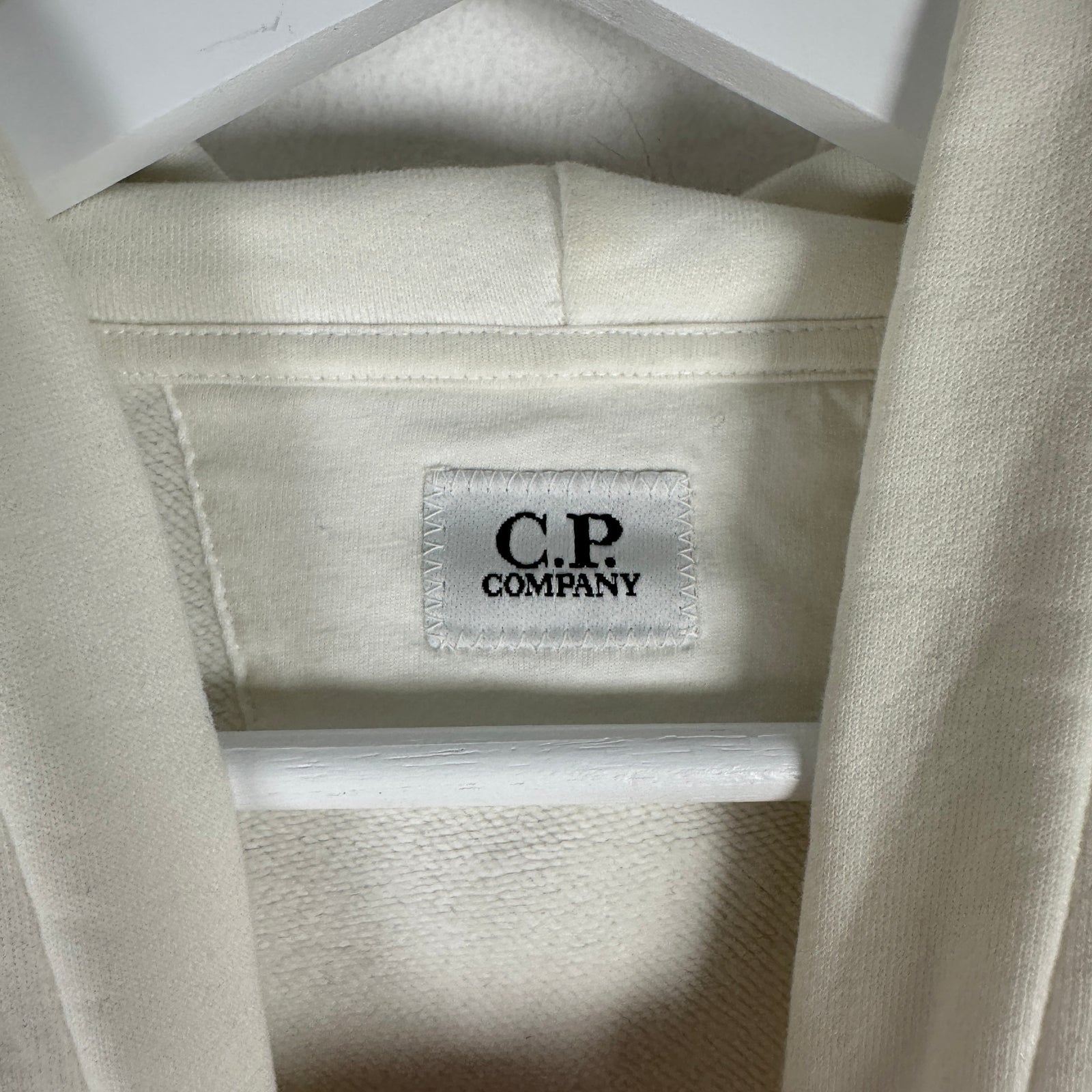 C.P. Company White Hoodie Size M