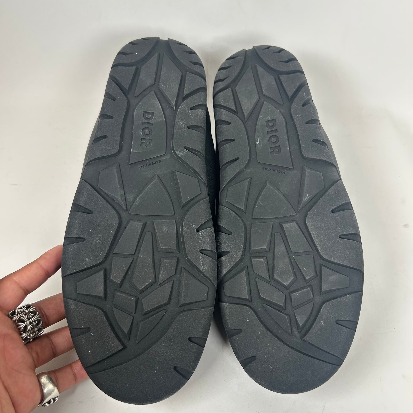 Dior Black/Black Oblique Nylon Puffer Slipper Size 44