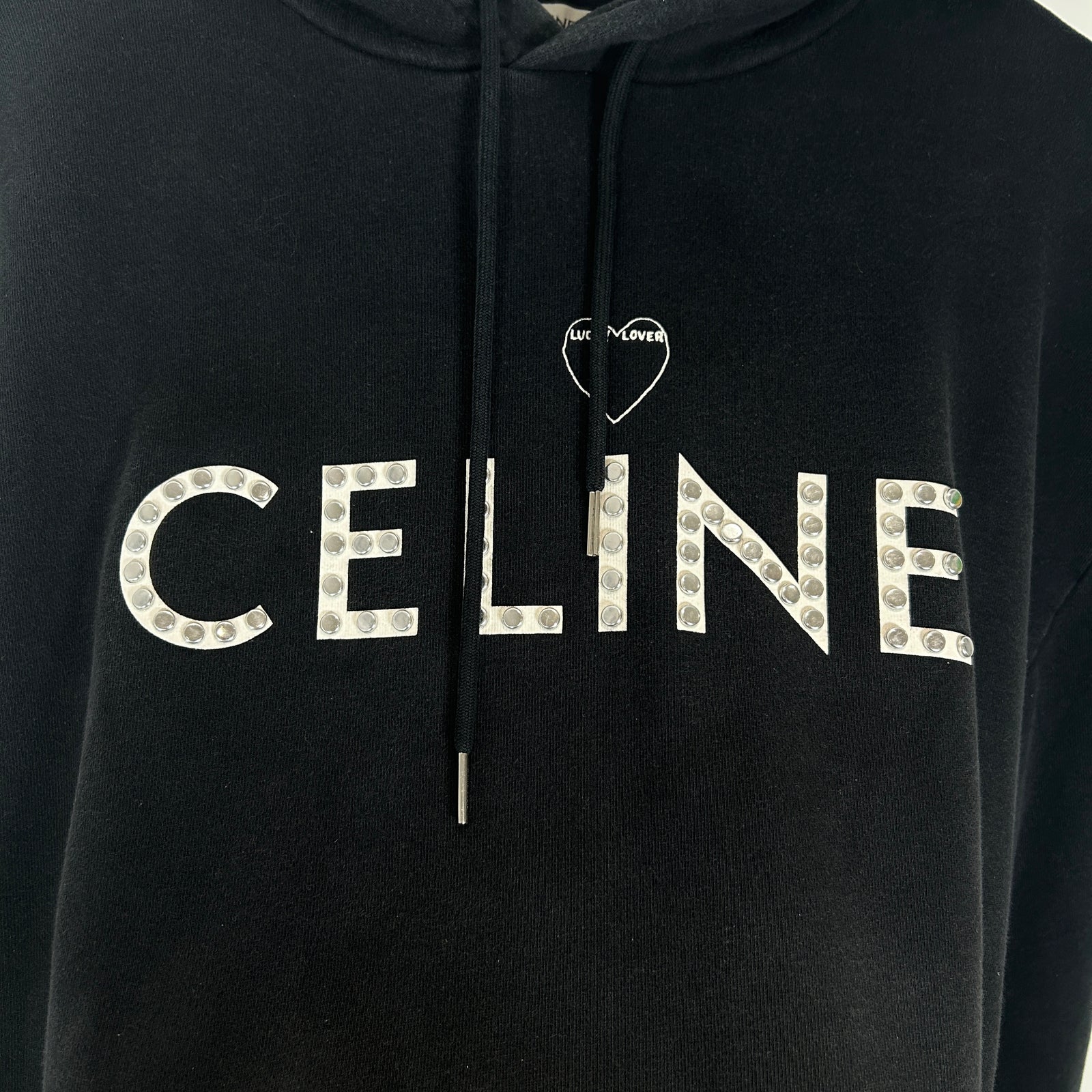 Celine Valentines Day 'Lucky Lover' Studded Hoodies Size S