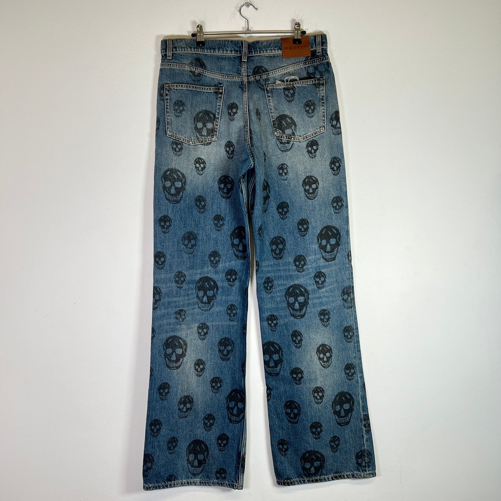 Alexander McQueen Skull Low Rise Baggy Jeans