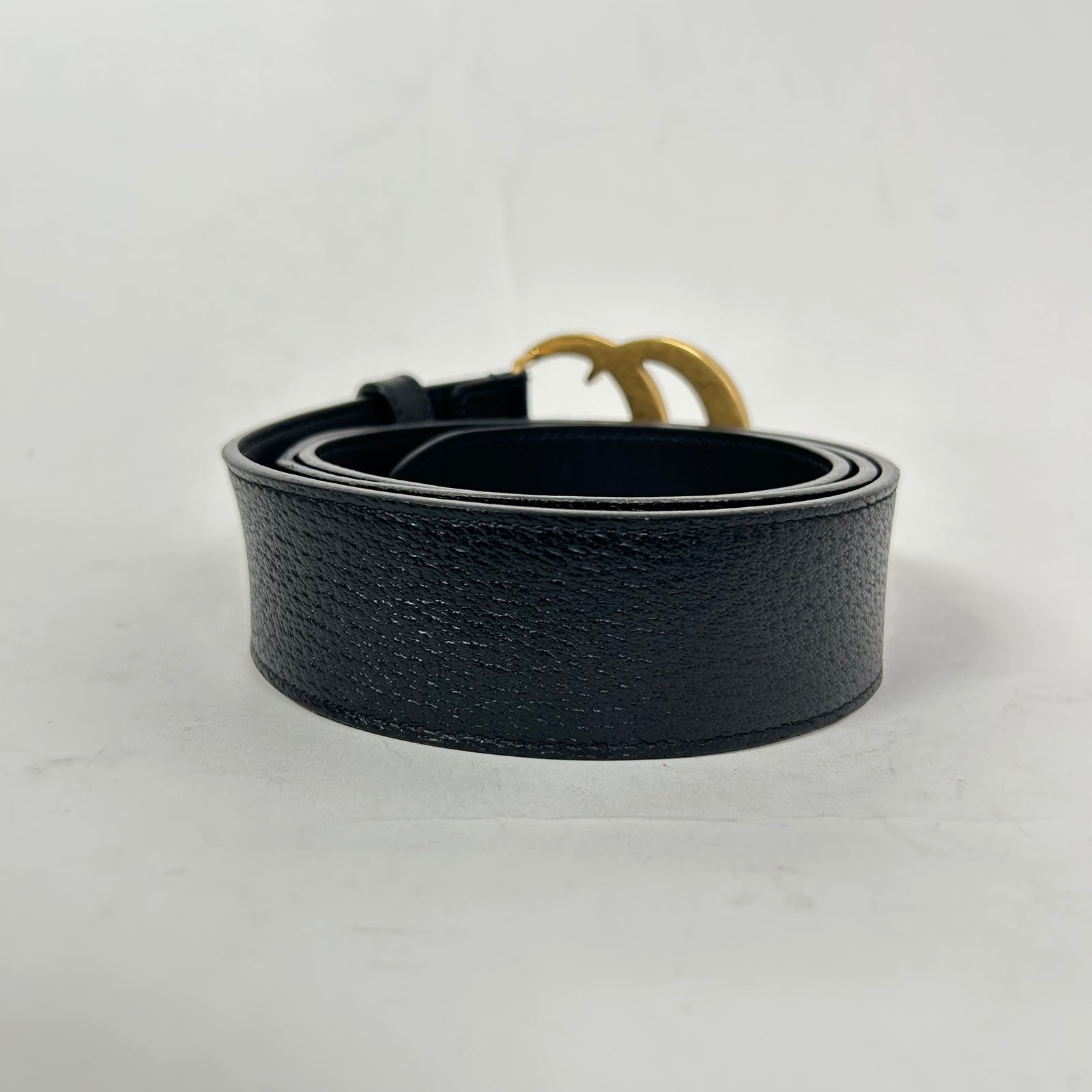 Gucci Black/Gold Large GG Belt Size 100