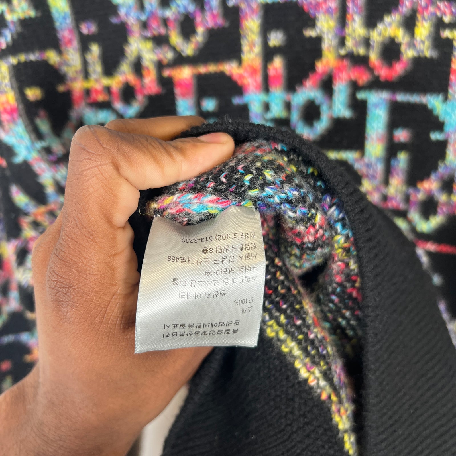 Dior Multicolor Oblique Logo Sweater Size M