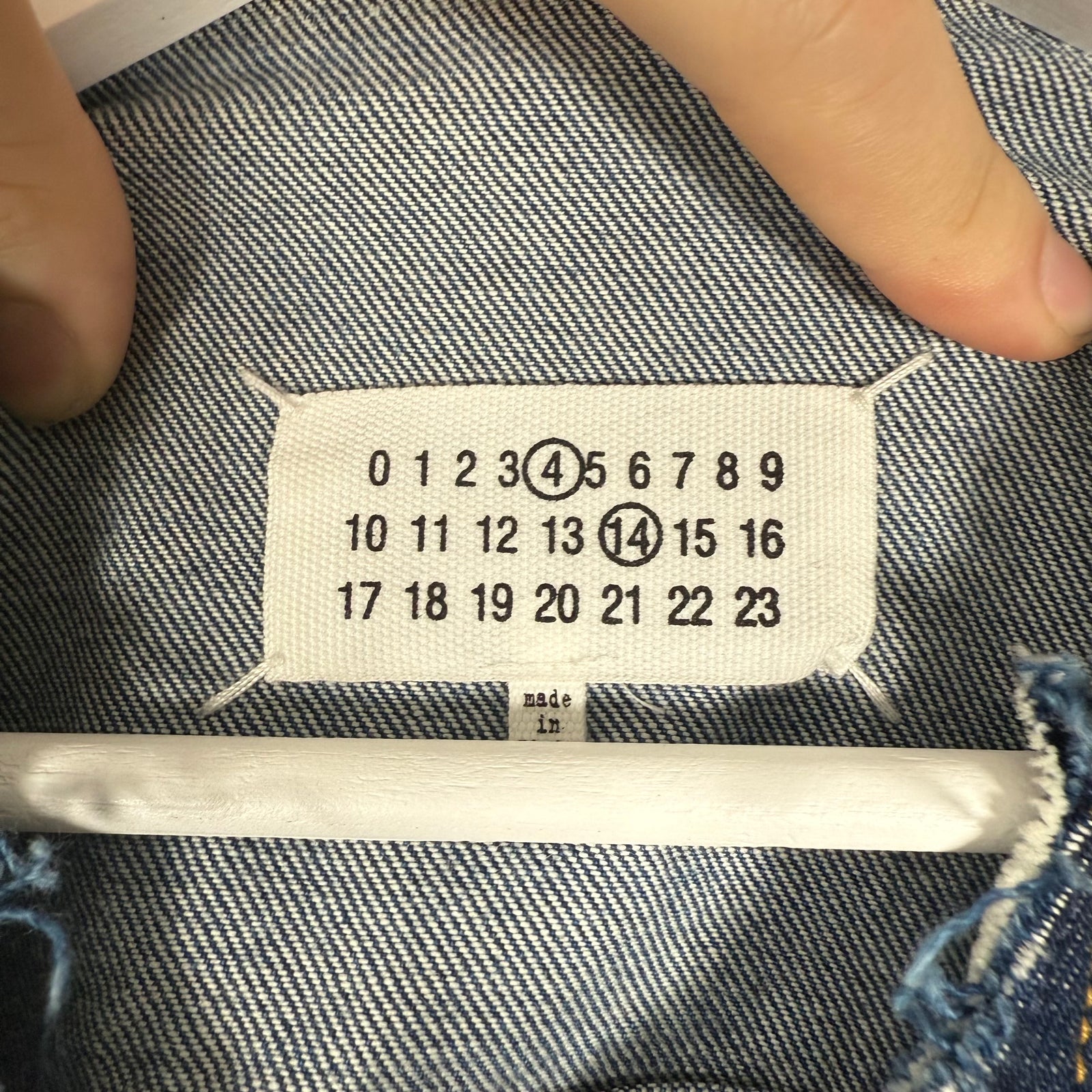 Maison Margiela Collarless Denim Jacket Size L