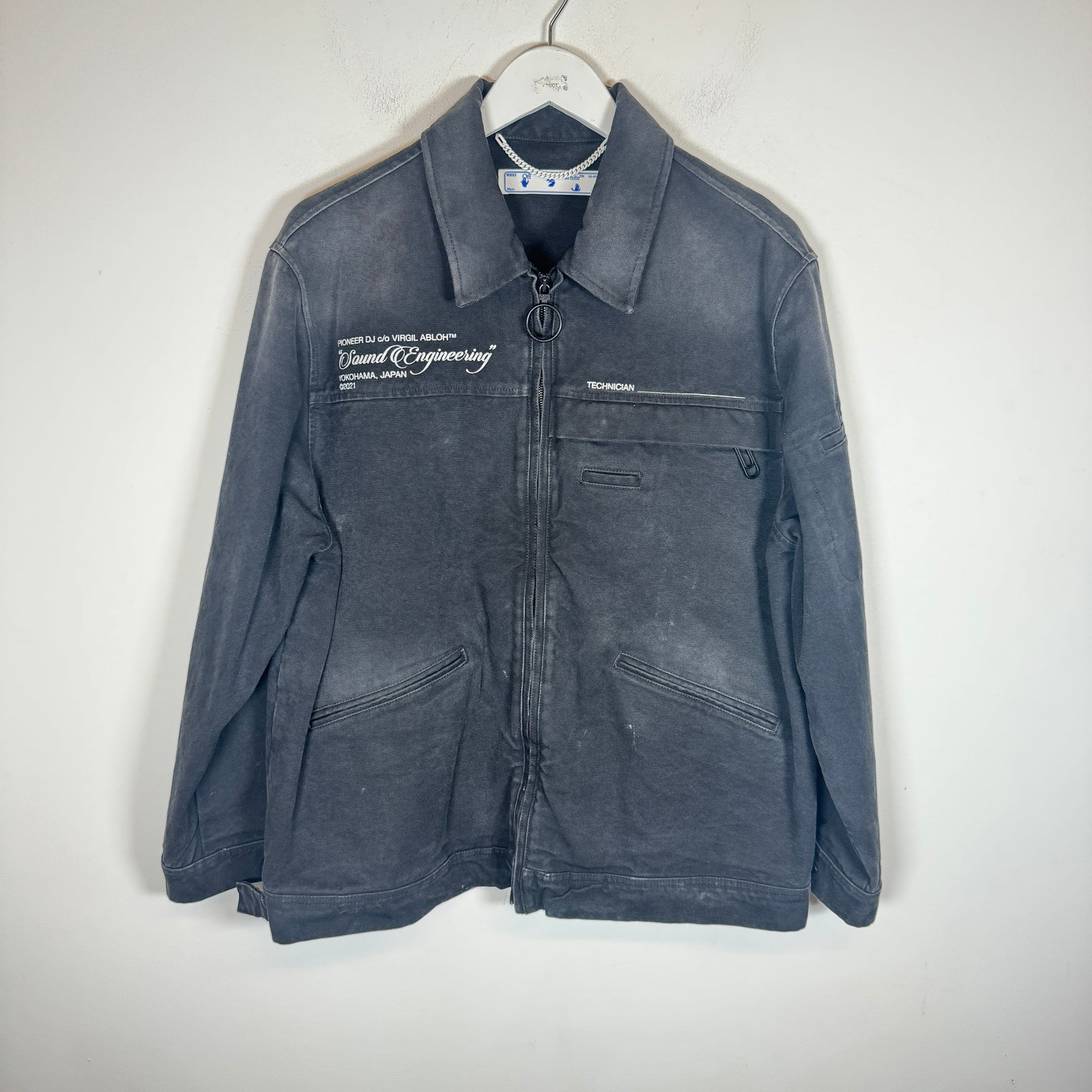 Off-White Black Pioneer DJ Canvas Work Jacket Size S