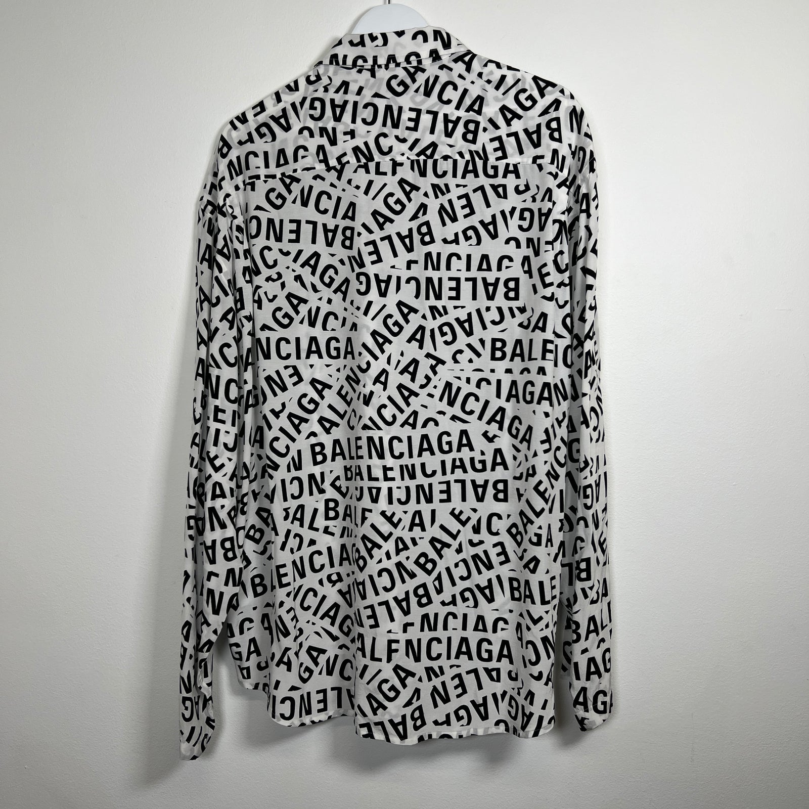 Balenciaga All Over Logo Shirt Size 2XL