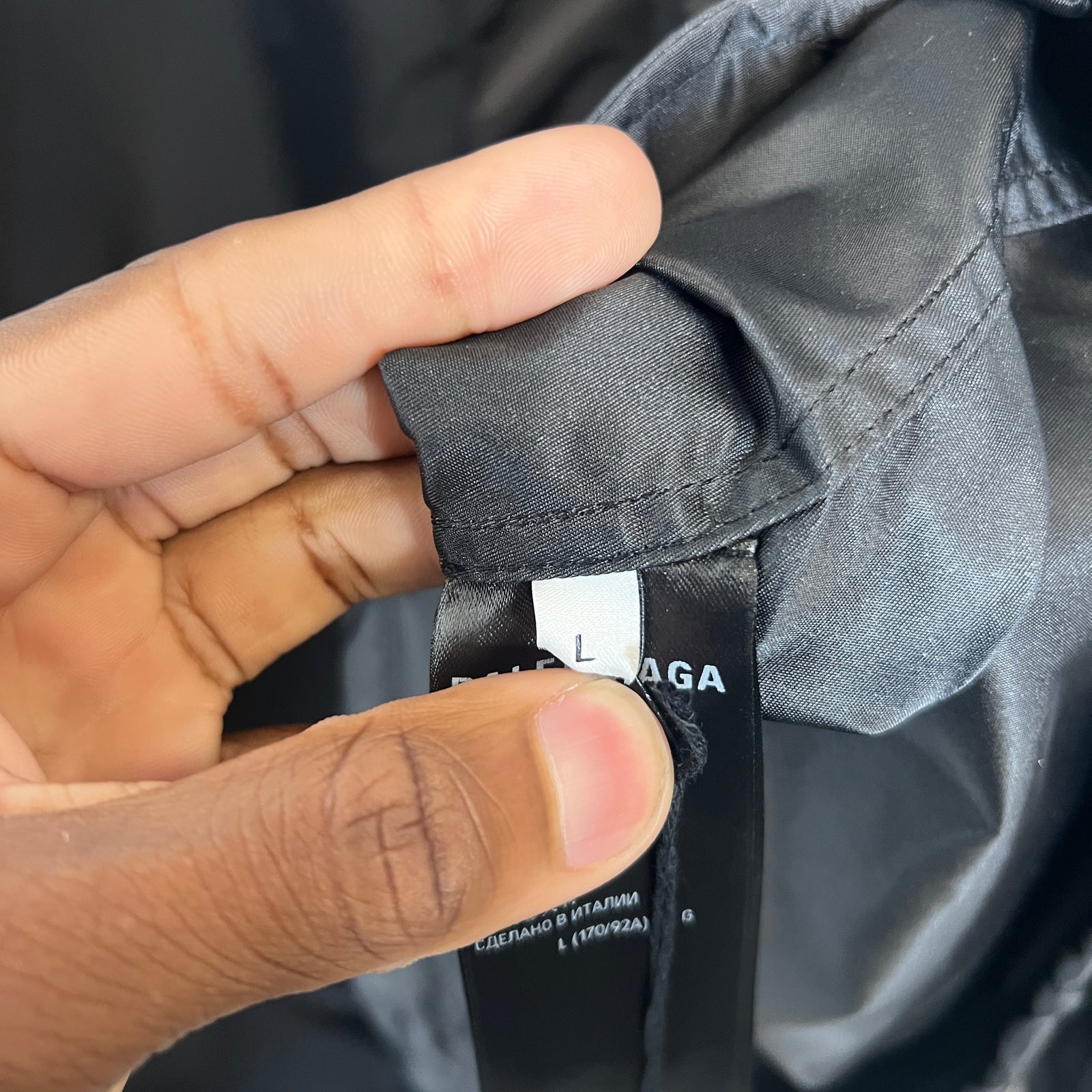 Balenciaga Black Tape Logo Nylon Jacket Size L