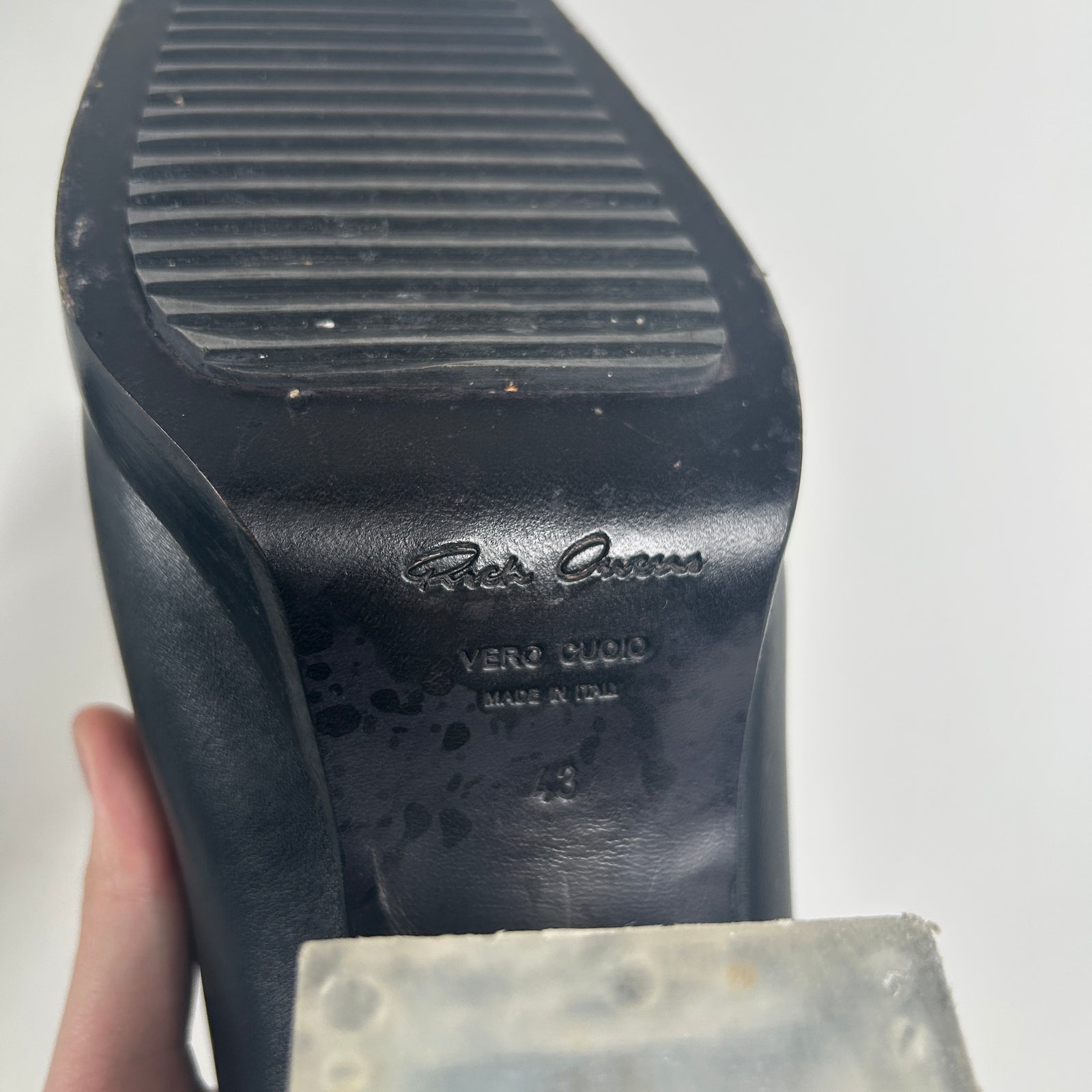 Rick Owens Calfskin EDFU Mules Size 43