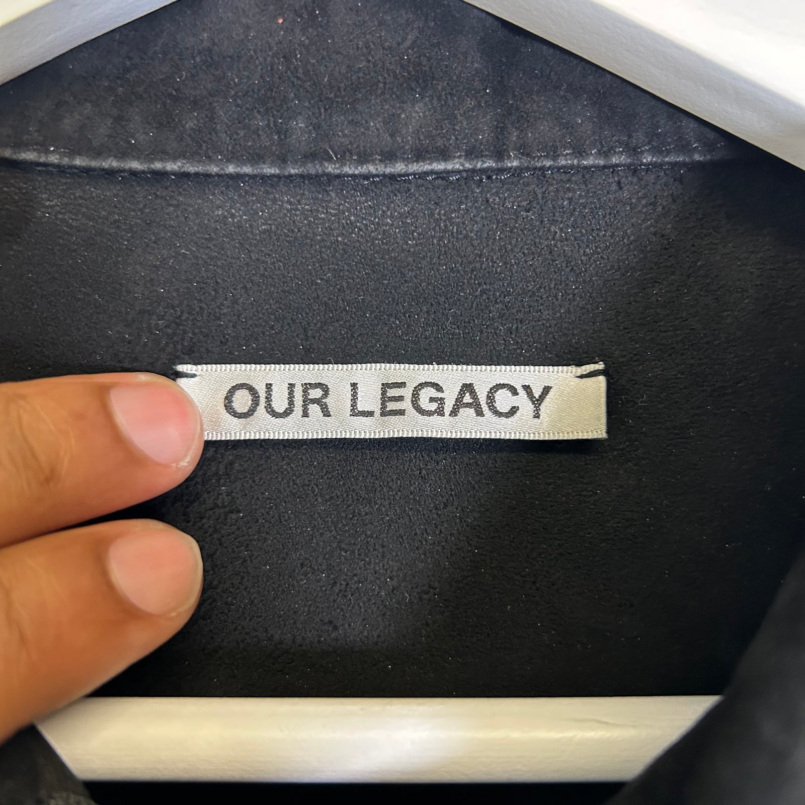Our Legacy Black Suede Zip Up Jacket Size M