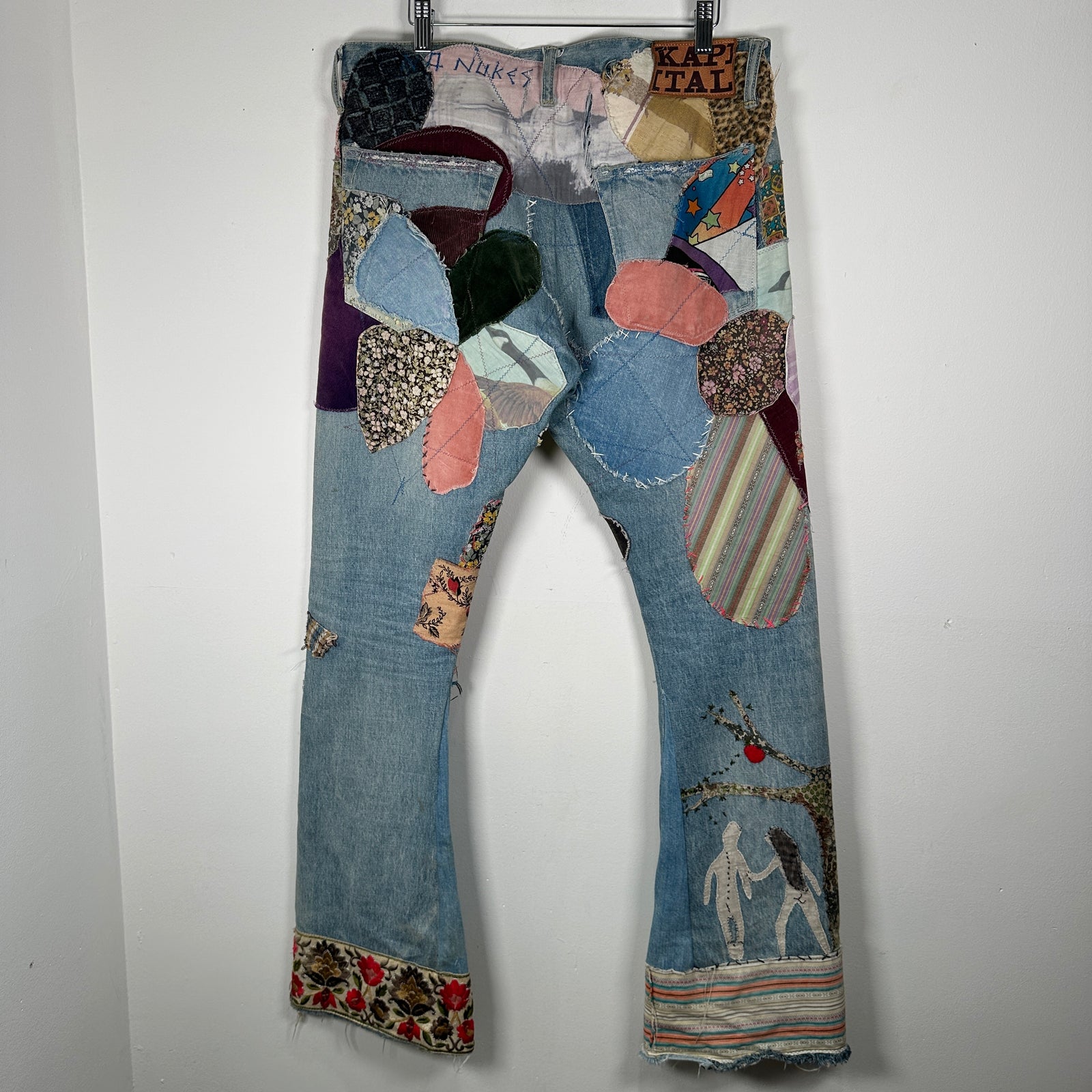 Kapital Hippie Flare Patchwork Jeans Size 32