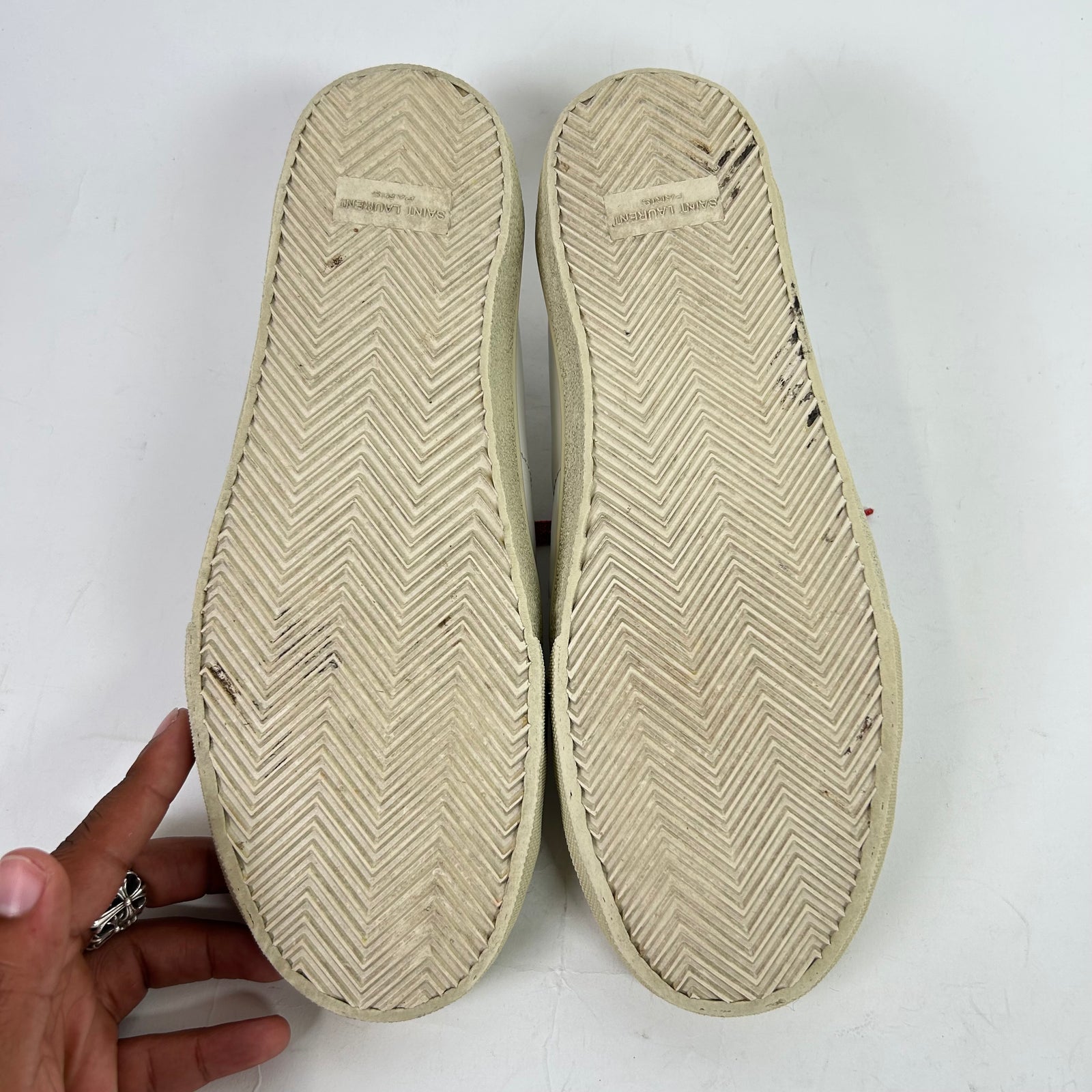 Saint Laurent SL 37 Diamond Leather Lowtop Sneakers