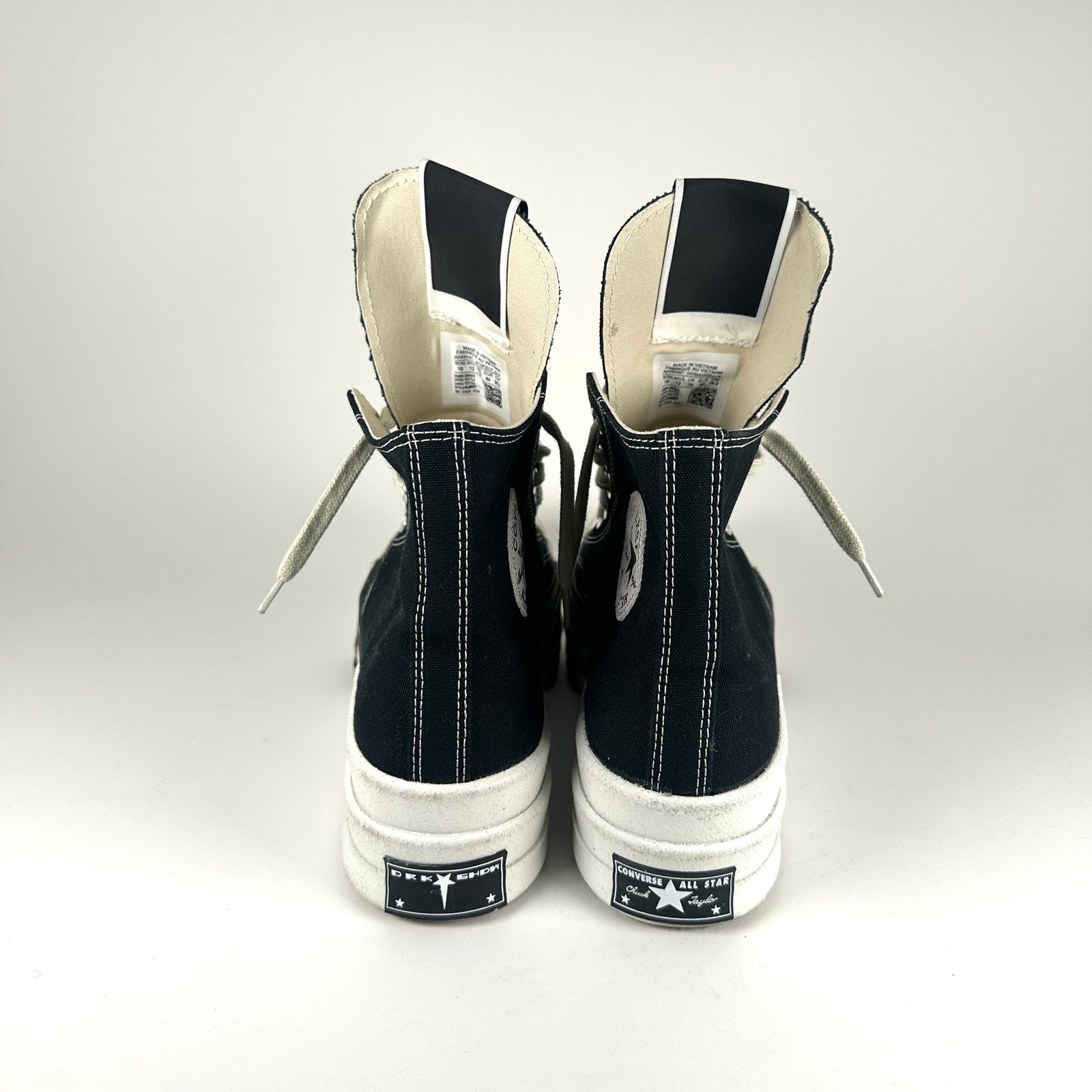 Rick Owens x Converse Drkstar Double Bumper Hi Top Size 10