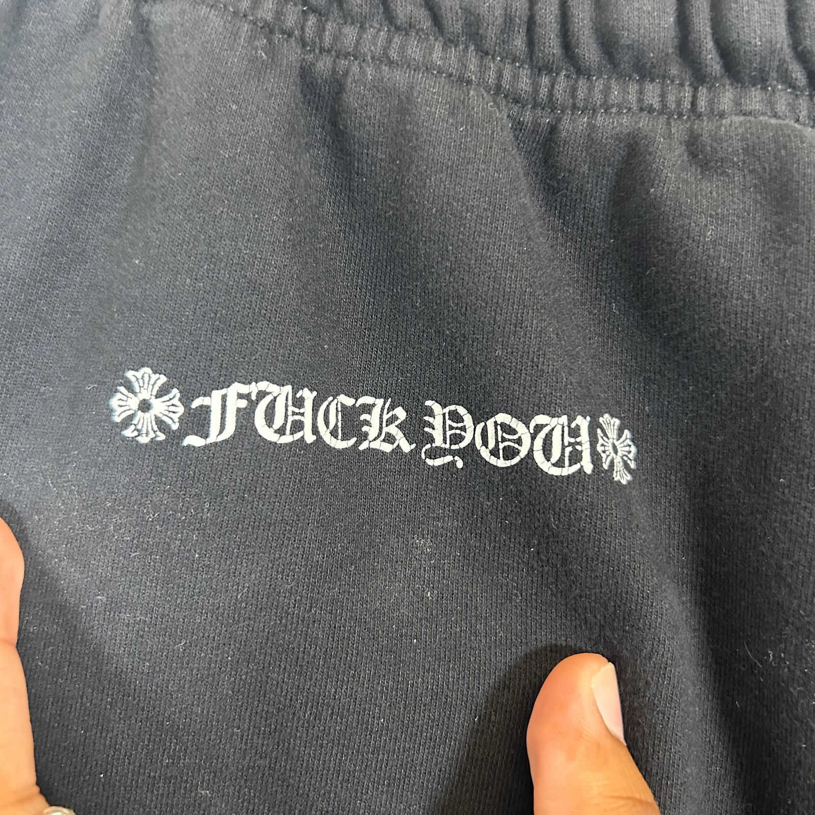 Chrome Hearts Black Horseshoe Logo Sweatpants Size XL