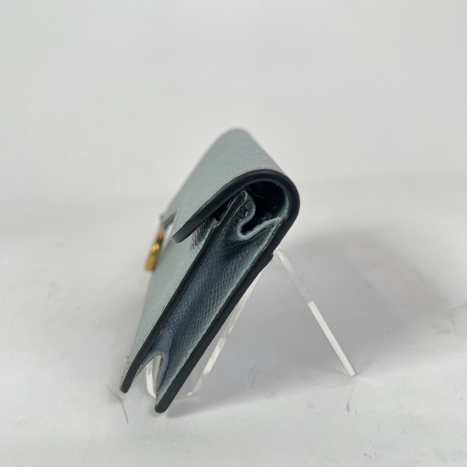 Dior Cloud Blue Saddle Lotus Wallet