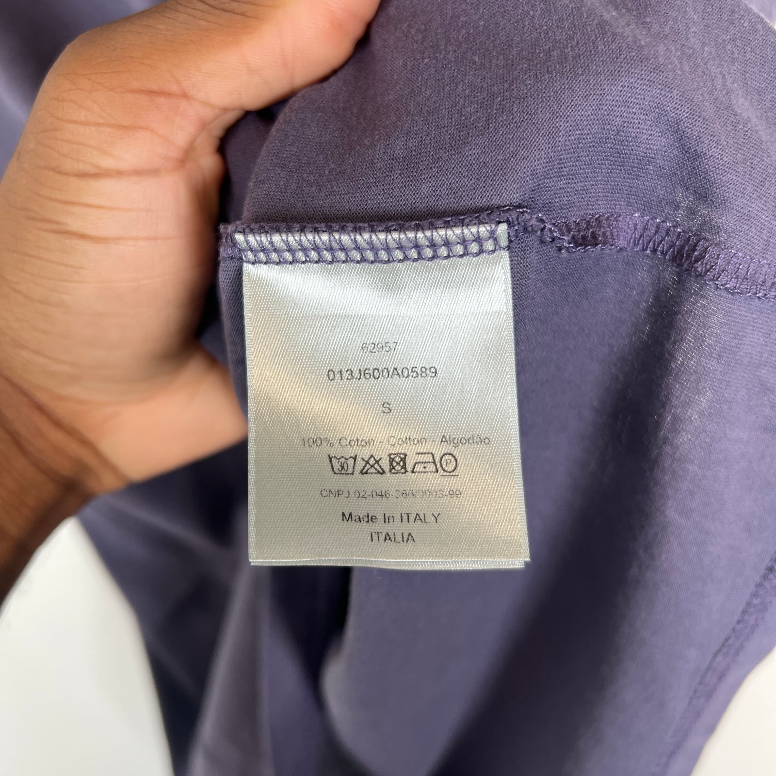 Dior Purple CD Icon T-Shirt Size S