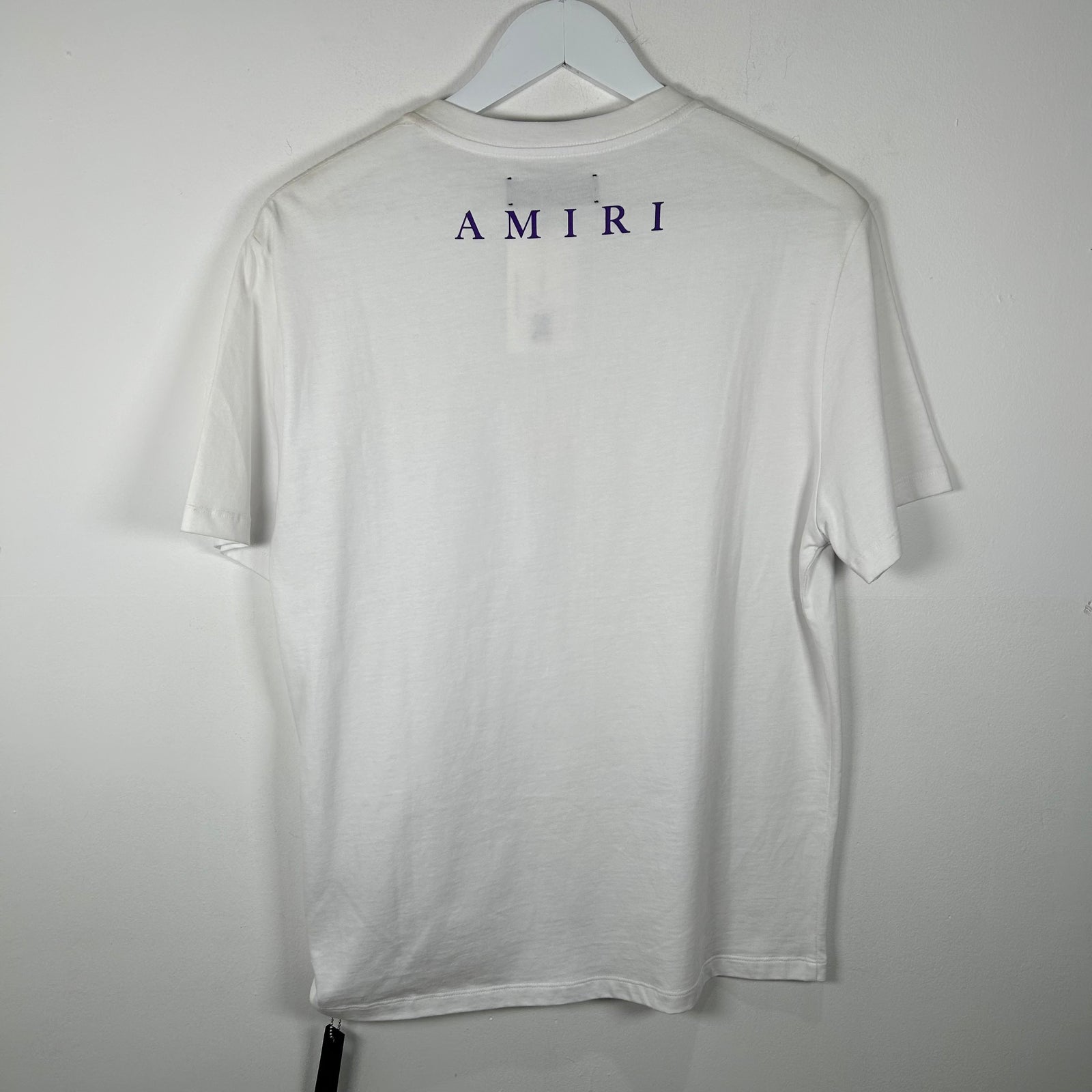 Amiri Purple Graphic White T-Shirt Size S