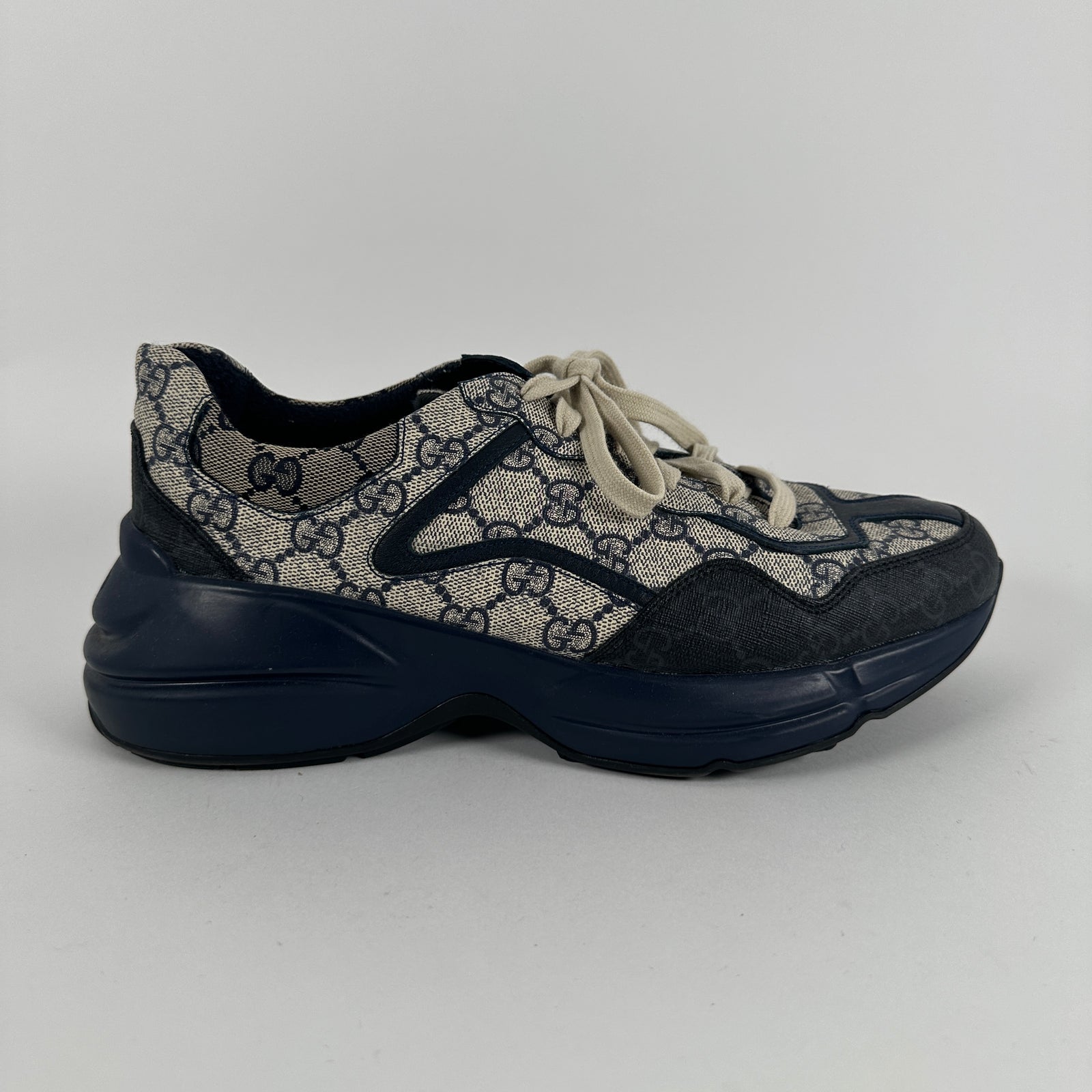 Gucci Navy GG Rython Size 8.5
