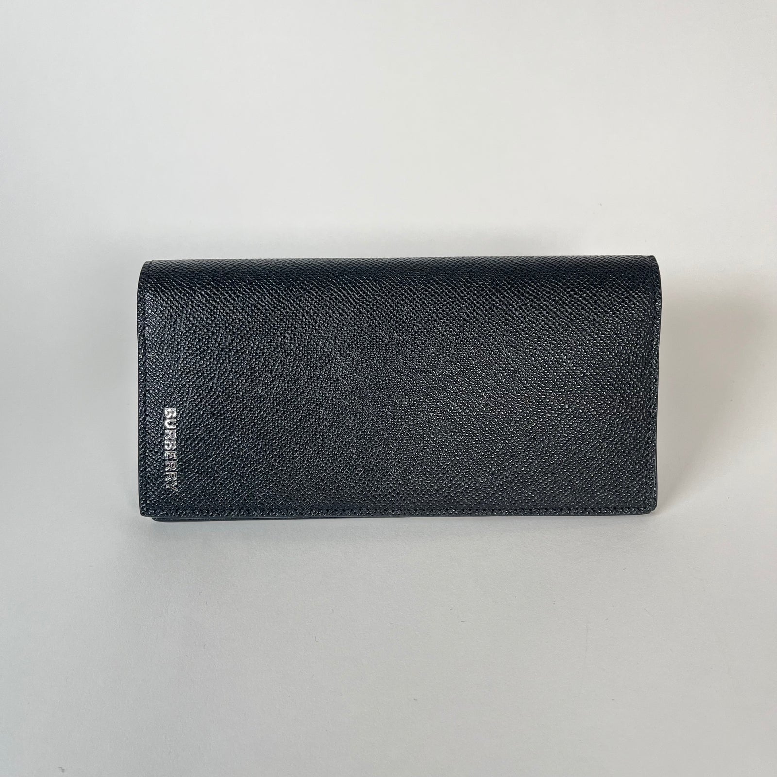 Burberry Logo Motif Leather Long Wallet